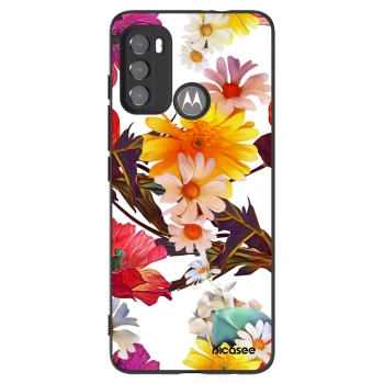 Picasee crna silikonska maskica za Motorola Moto G60 - Meadow
