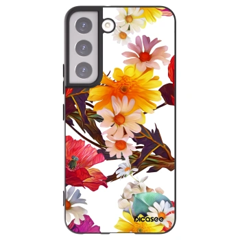 Picasee crna silikonska maskica za Samsung Galaxy S22 5G - Meadow