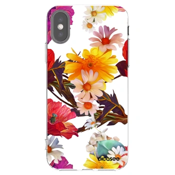 Picasee silikonska prozirna maskica za Apple iPhone X/XS - Meadow