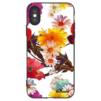 Picasee crna silikonska maskica za Apple iPhone X/XS - Meadow
