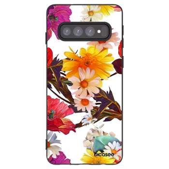 Picasee crna silikonska maskica za Samsung Galaxy S10 G973 - Meadow