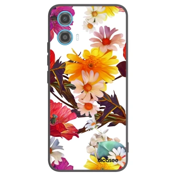 Picasee crna silikonska maskica za Motorola Moto G34 5G - Meadow