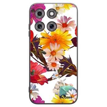 Picasee crna silikonska maskica za Motorola Moto G77 - Meadow