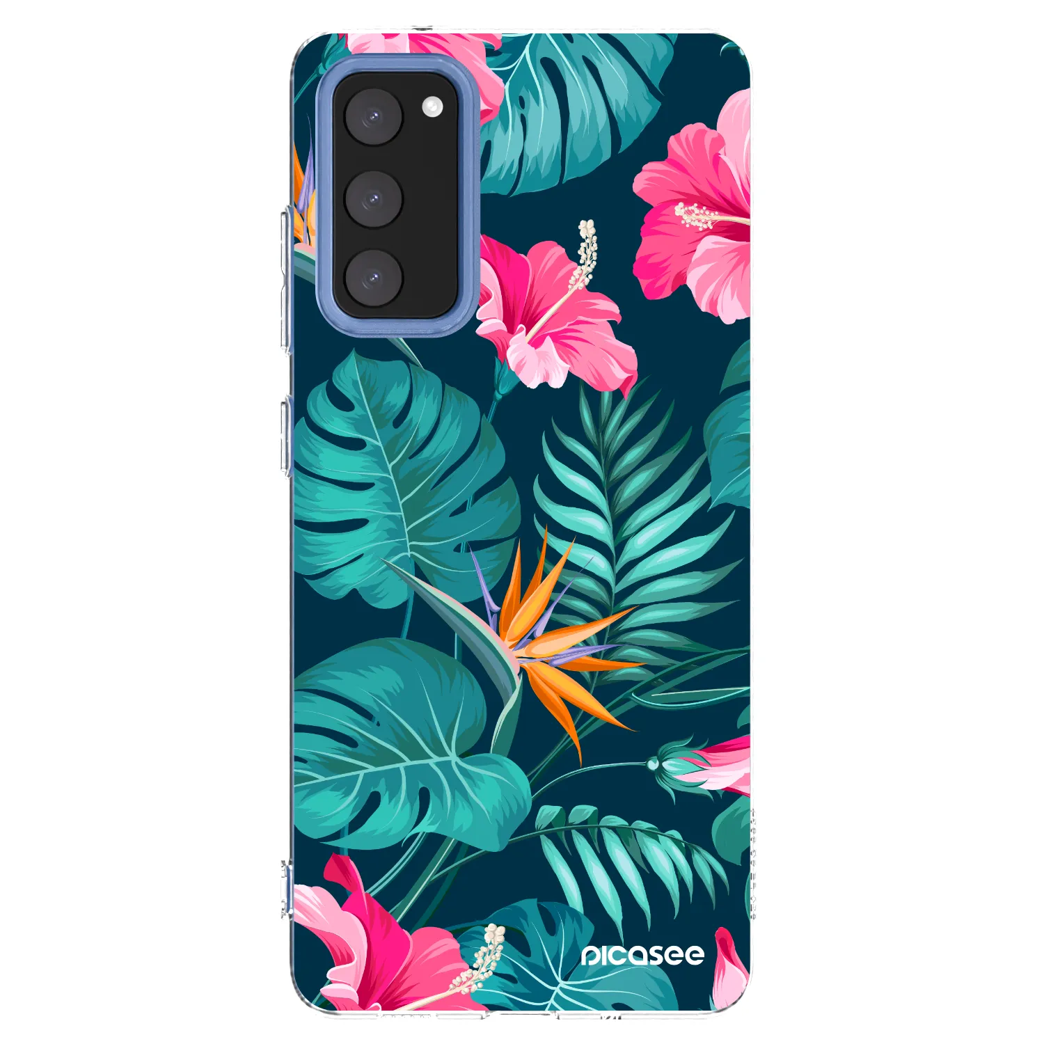 Picasee silikonska prozirna maskica za Samsung Galaxy S20 FE - Pink Monstera