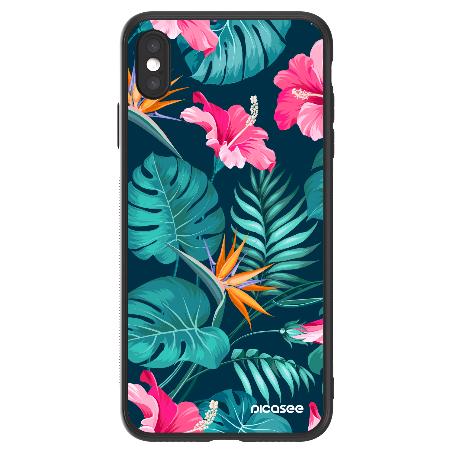 Picasee ULTIMATE CASE za Apple iPhone XS Max - Pink Monstera
