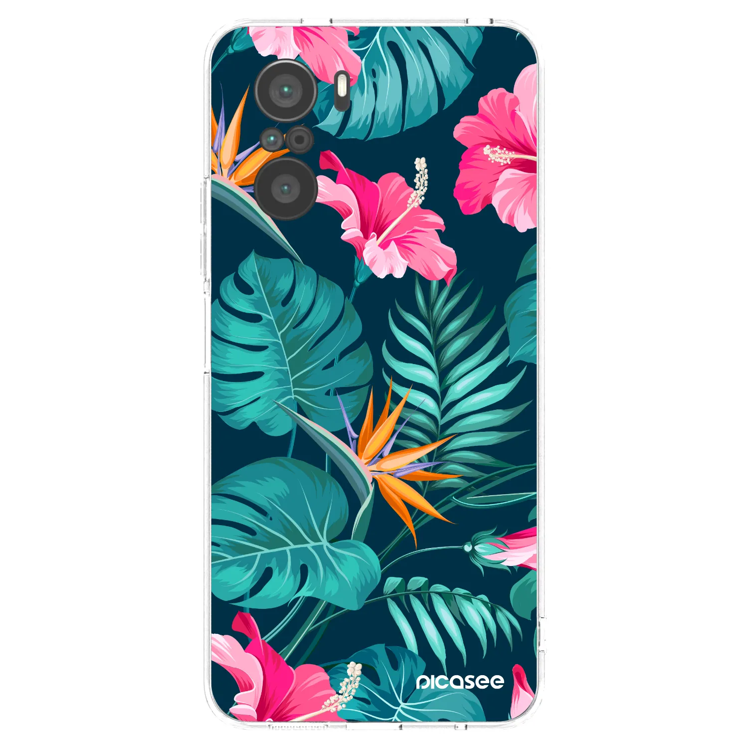 Picasee silikonska prozirna maskica za Xiaomi Poco F3 - Pink Monstera