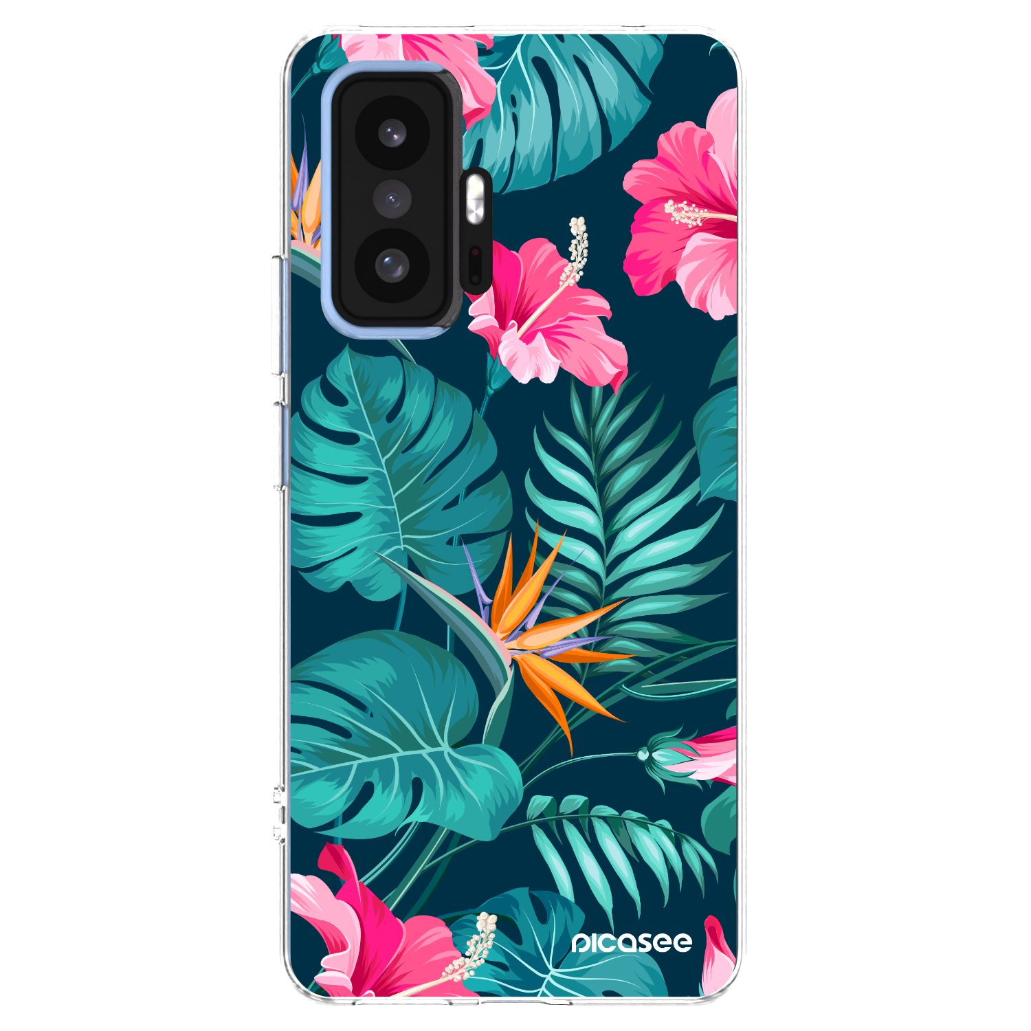 Picasee silikonska prozirna maskica za Xiaomi 11T Pro - Pink Monstera