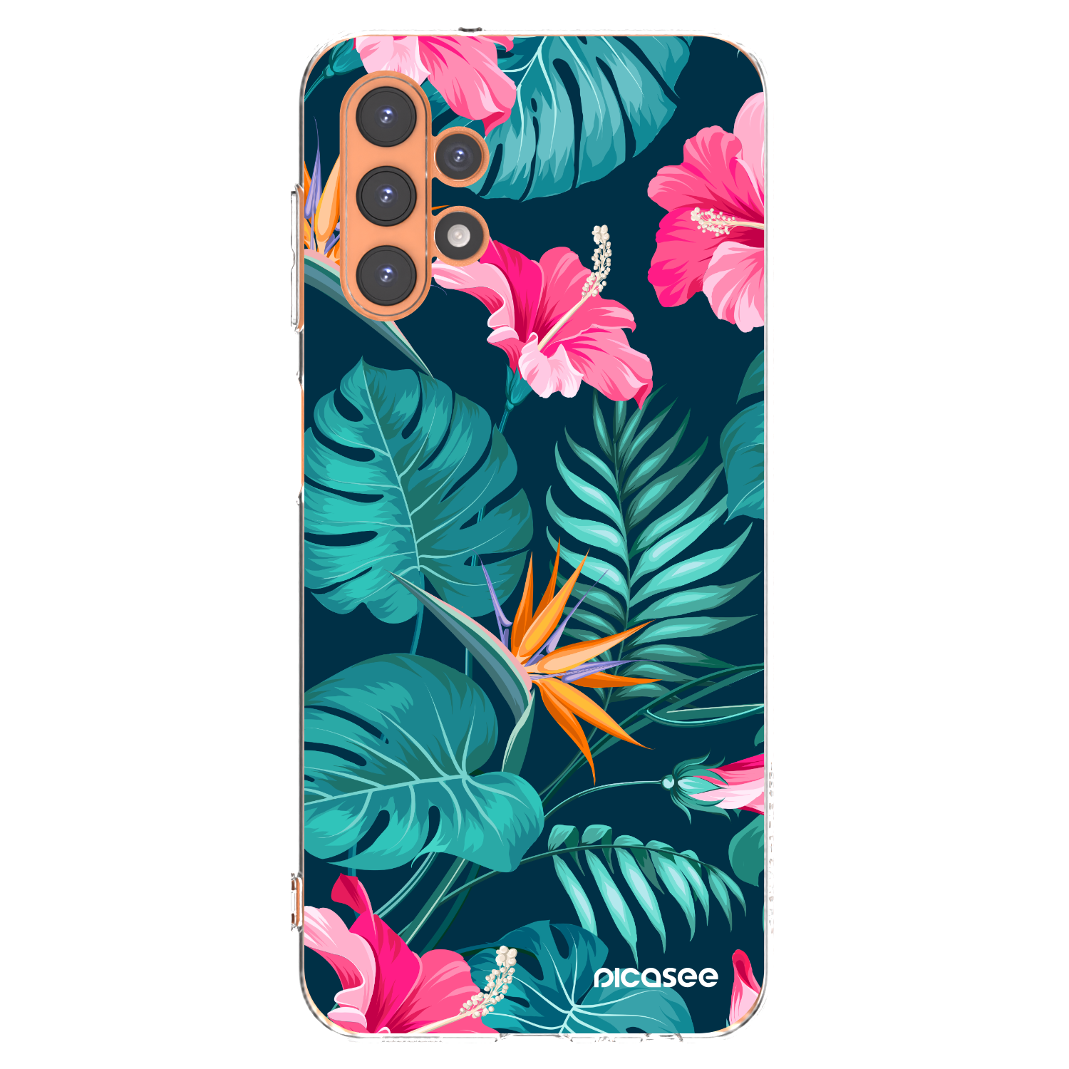 Picasee silikonska prozirna maskica za Samsung Galaxy A13 4G A135 - Pink Monstera