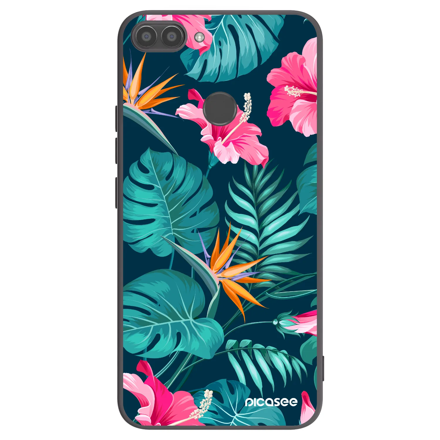 Picasee crna silikonska maskica za Huawei P Smart - Pink Monstera