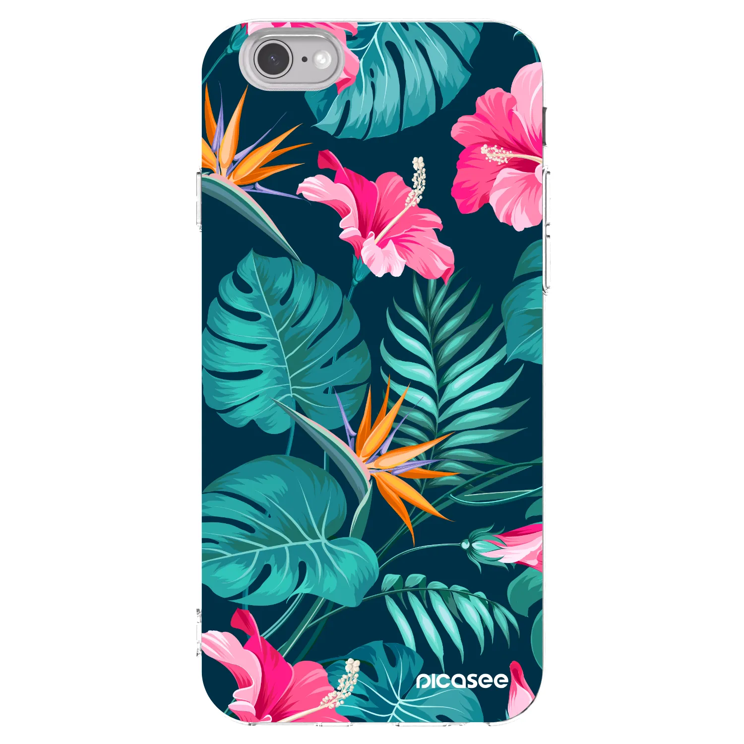 Picasee silikonska prozirna maskica za Apple iPhone 6/6S - Pink Monstera