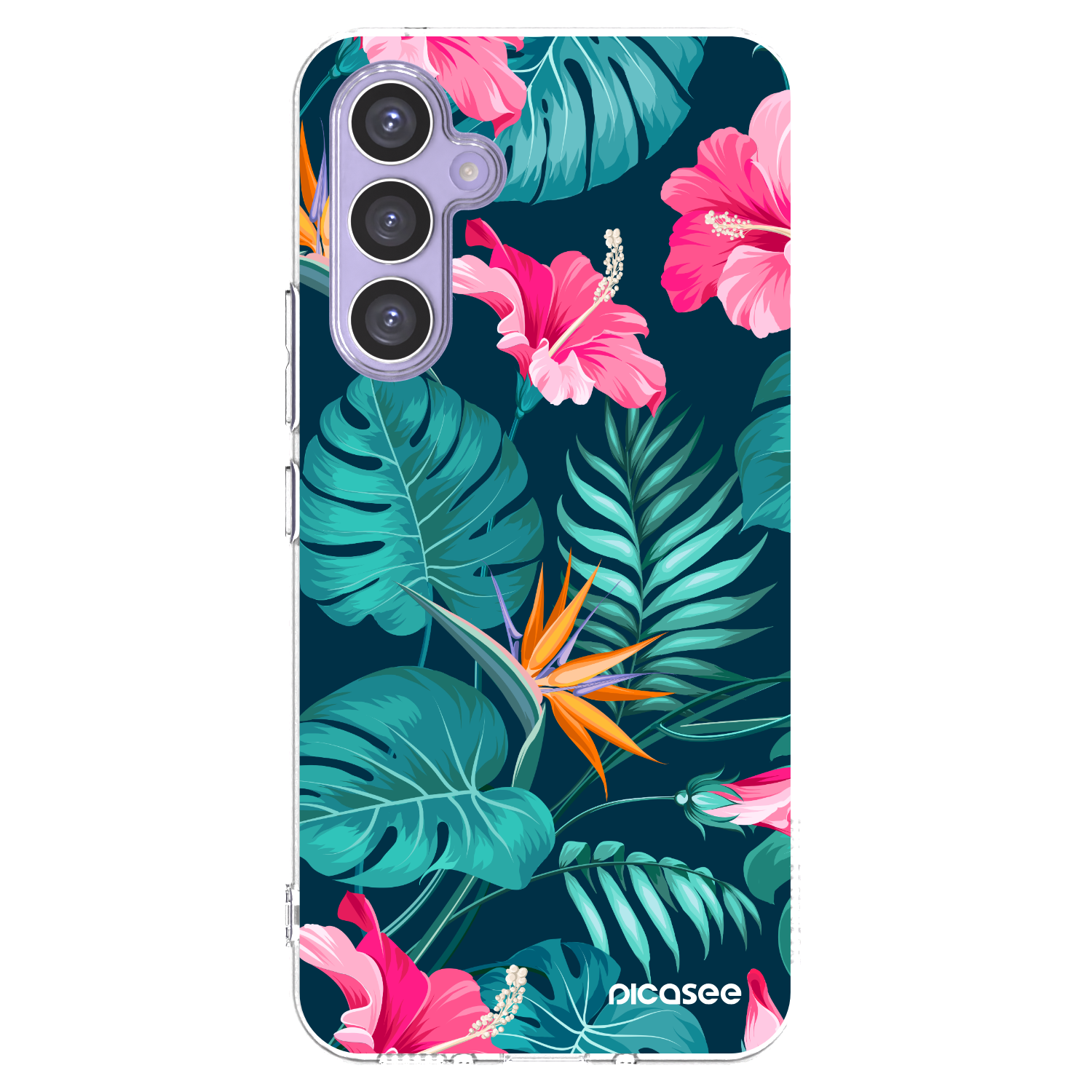 Picasee silikonska prozirna maskica za Samsung Galaxy A54 5G A546B - Pink Monstera