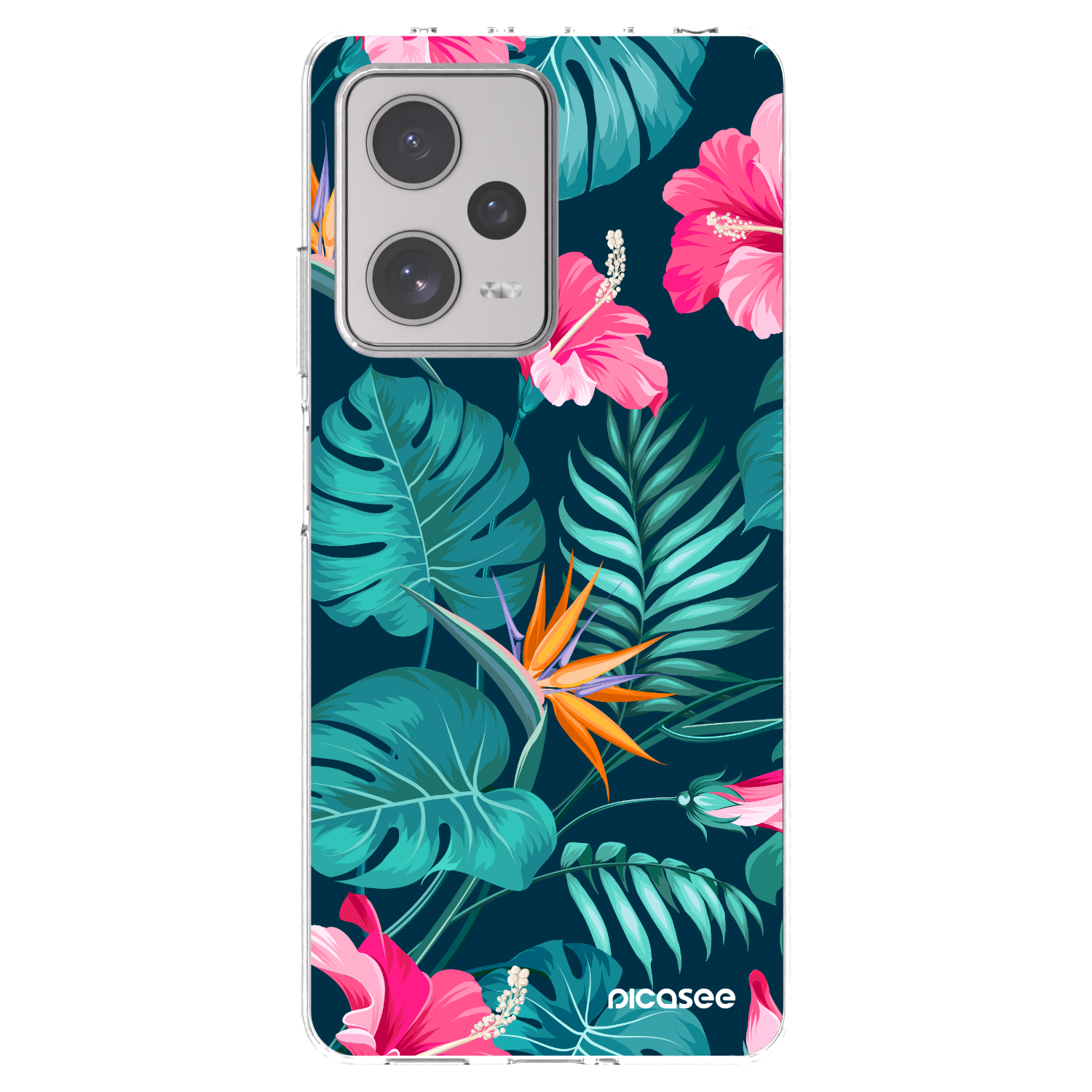 Picasee silikonska prozirna maskica za Xiaomi Redmi Note 12 Pro+ 5G - Pink Monstera
