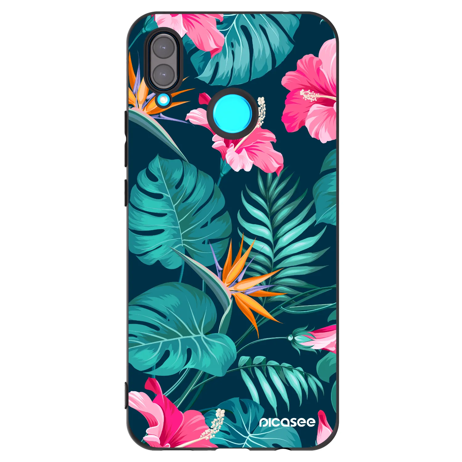 Picasee crna silikonska maskica za Huawei Nova 3 - Pink Monstera