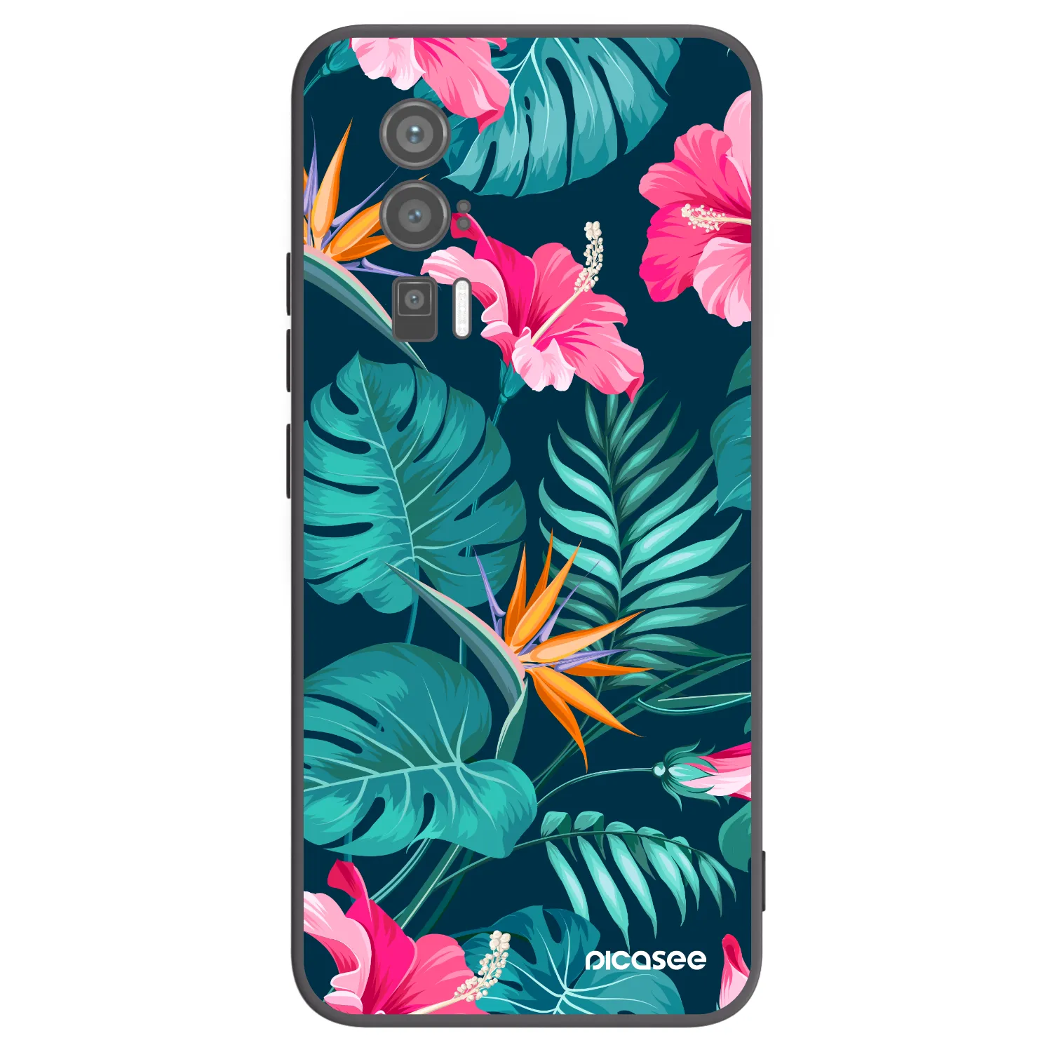 Picasee crna silikonska maskica za Xiaomi Poco F5 Pro 5G - Pink Monstera