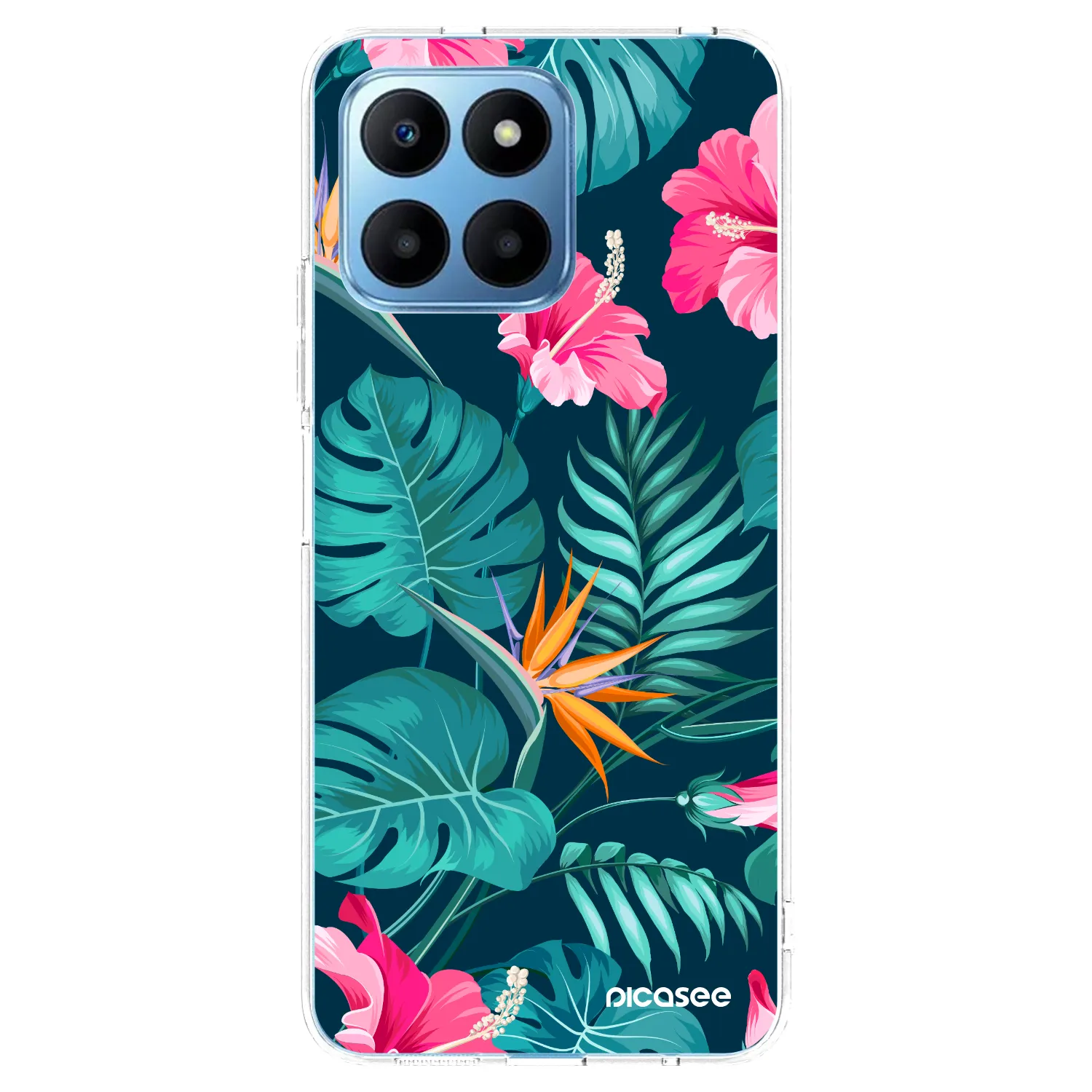Picasee silikonska prozirna maskica za Honor 70 Lite - Pink Monstera