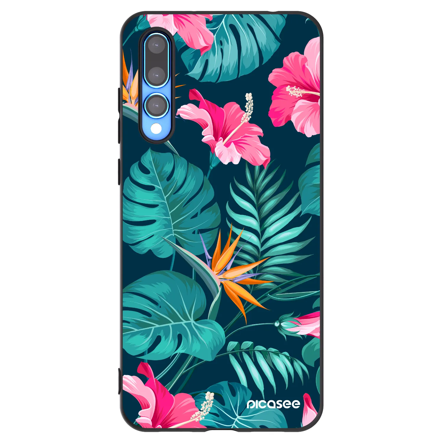 Picasee crna silikonska maskica za Huawei P20 Pro - Pink Monstera