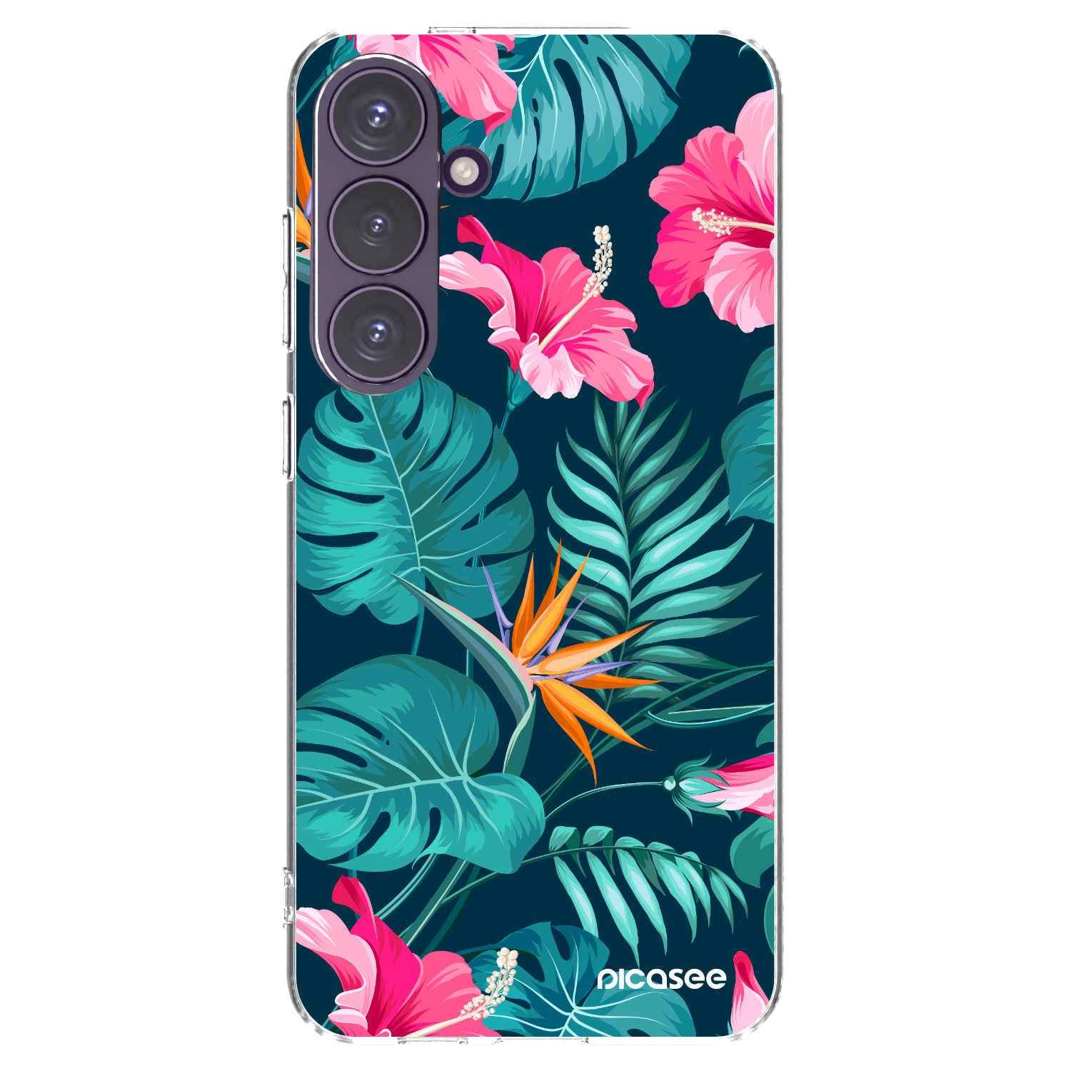 Picasee silikonska prozirna maskica za Samsung Galaxy S24+ S926B 5G - Pink Monstera
