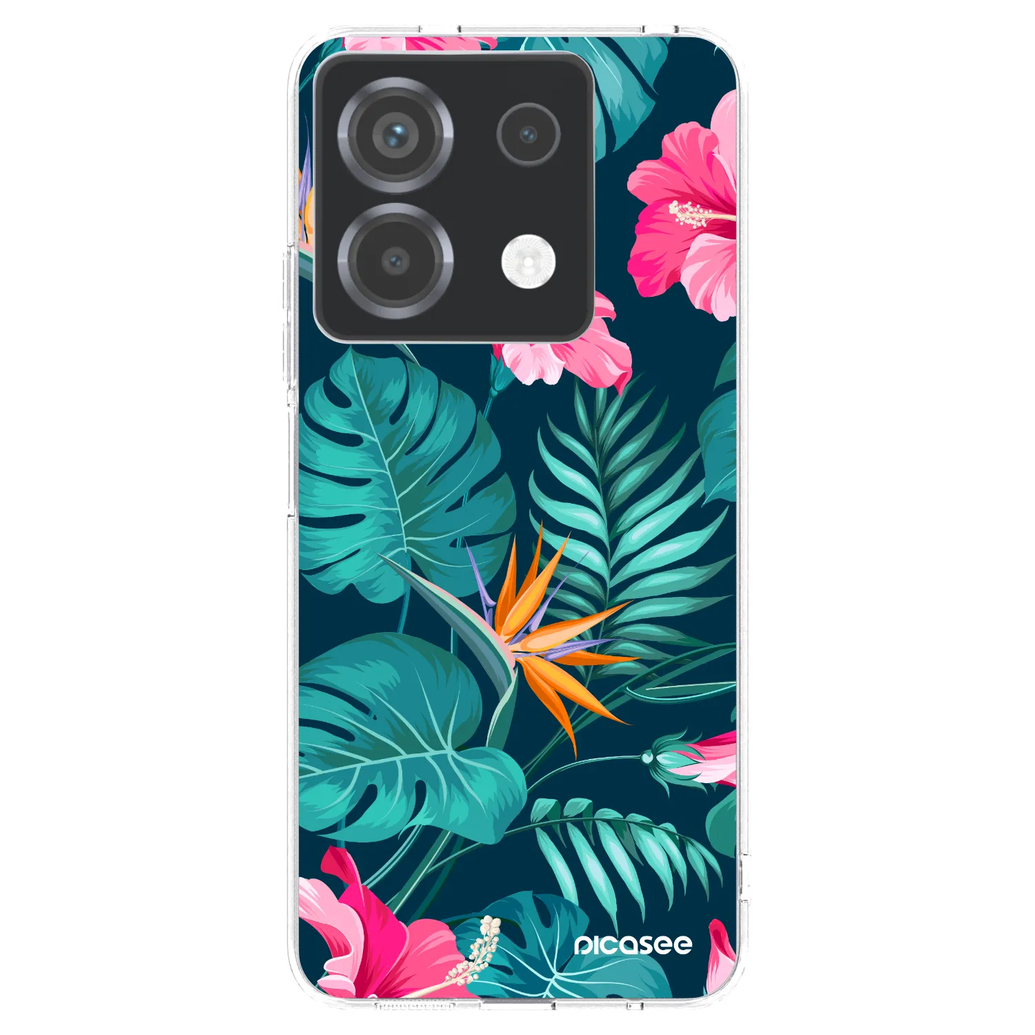 Picasee silikonska prozirna maskica za Xiaomi Poco X6 - Pink Monstera