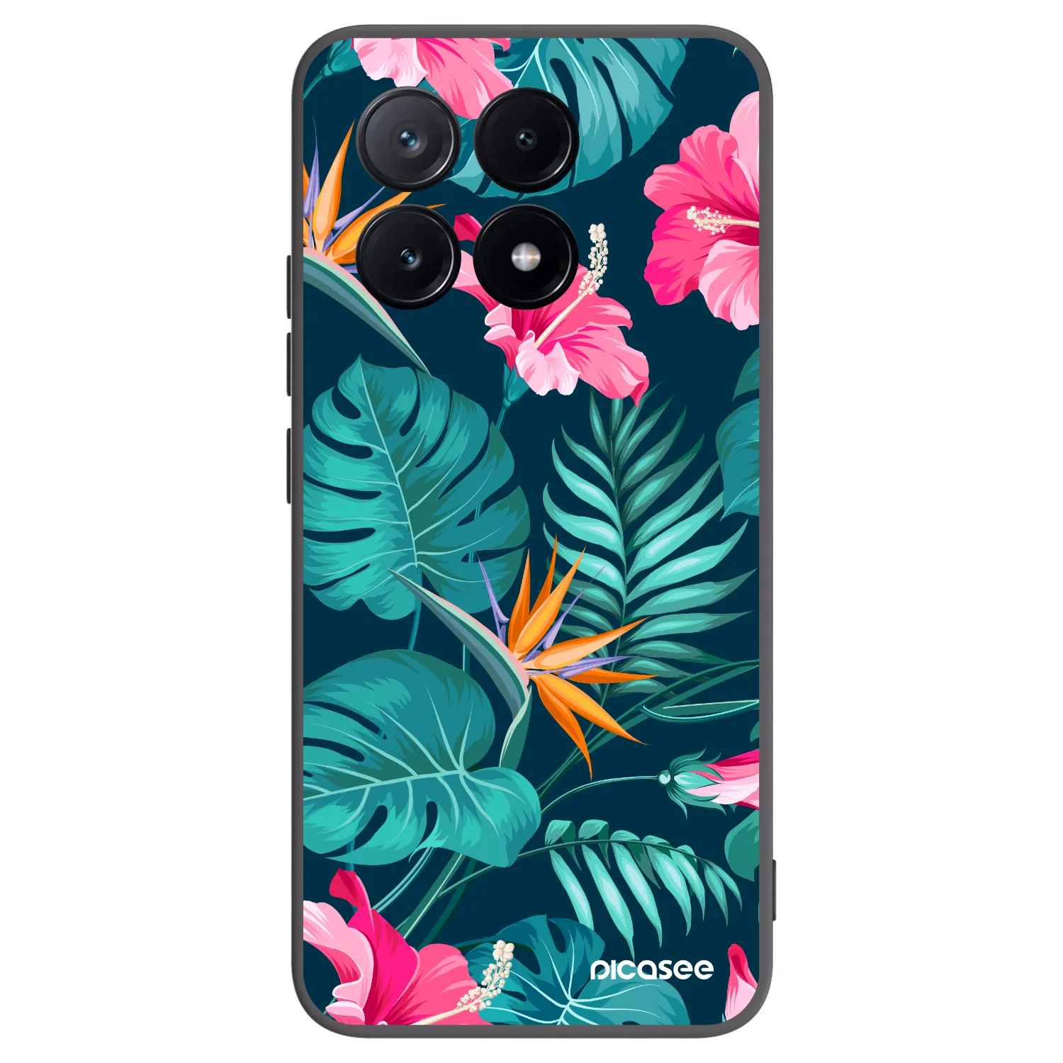 Picasee crna silikonska maskica za Xiaomi Poco X6 Pro - Pink Monstera