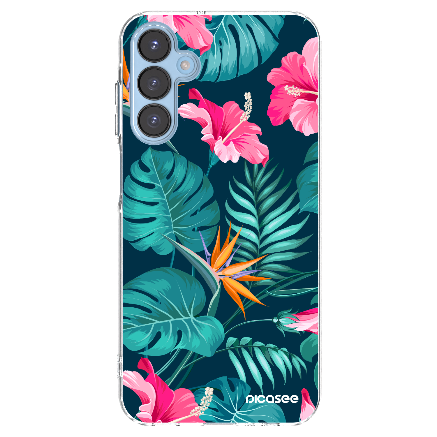 Picasee silikonska prozirna maskica za Samsung Galaxy A15 A156B 5G - Pink Monstera
