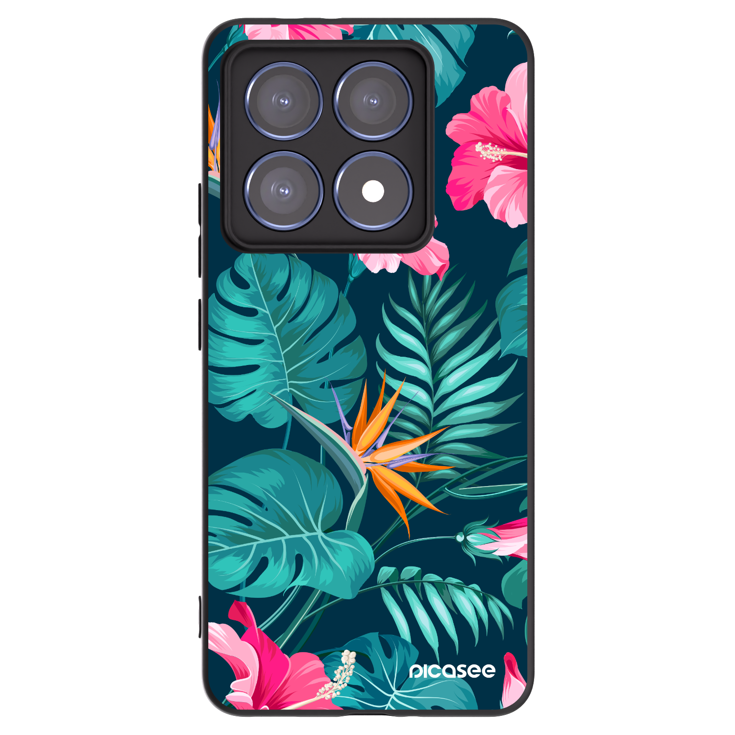 Picasee crna silikonska maskica za Xiaomi 14T Pro - Pink Monstera