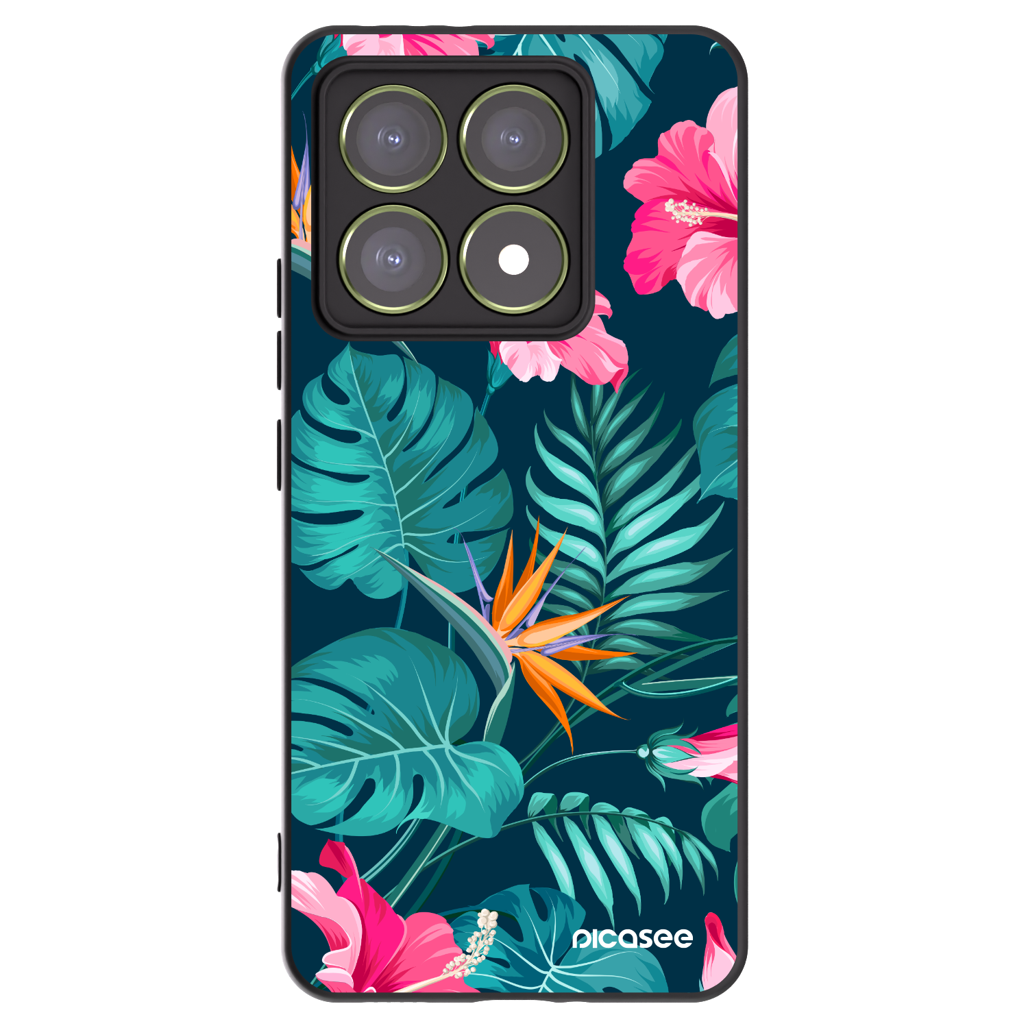 Picasee crna silikonska maskica za Xiaomi 14T - Pink Monstera