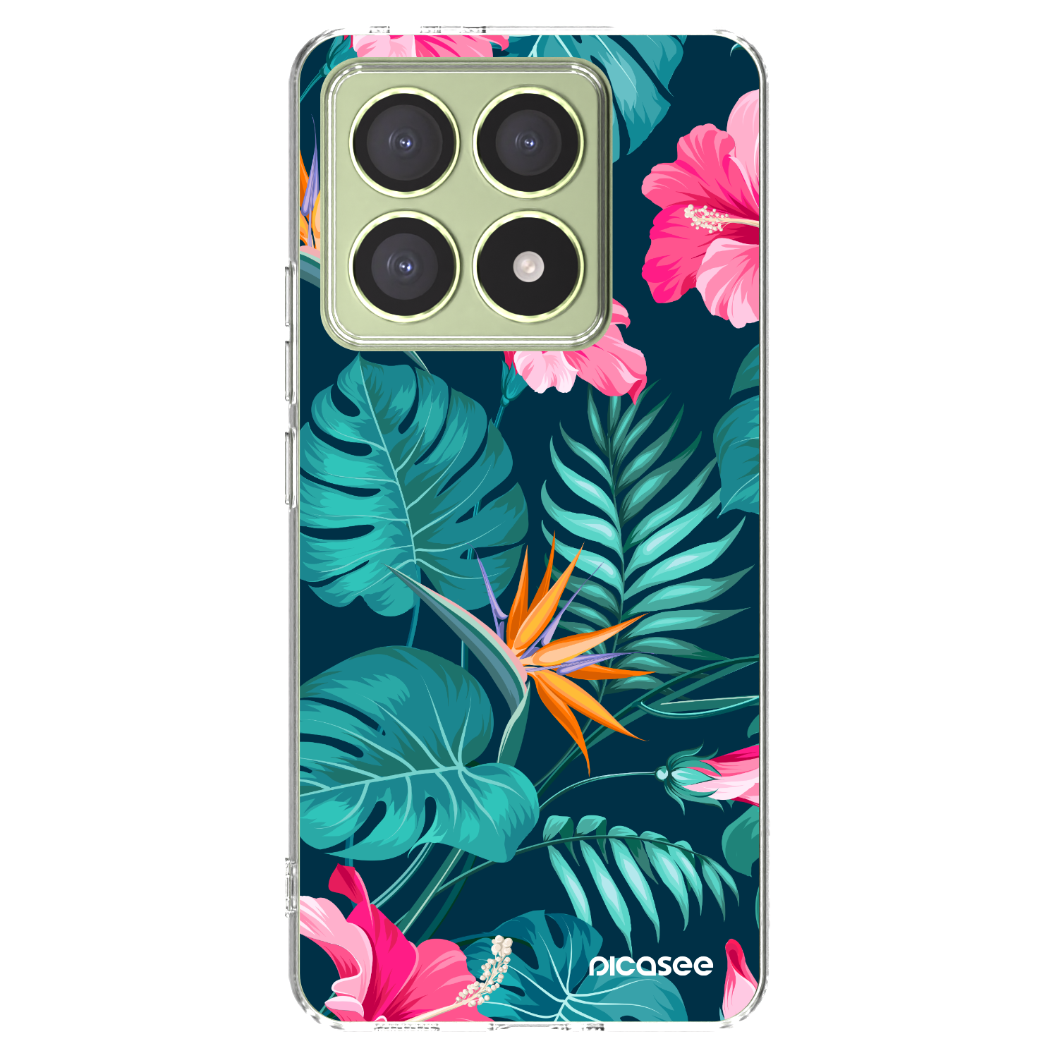 Picasee silikonska prozirna maskica za Xiaomi 14T - Pink Monstera
