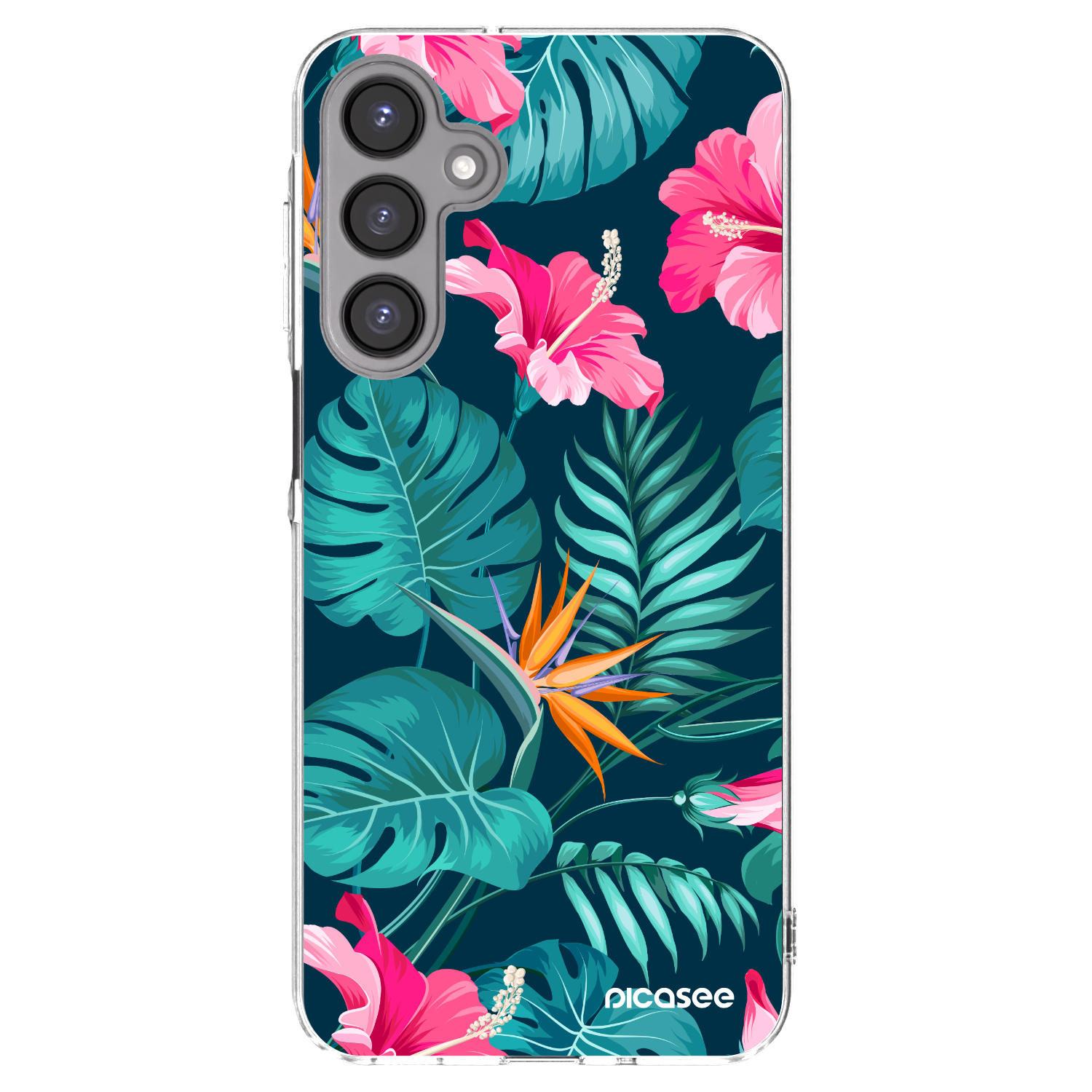 Picasee silikonska prozirna maskica za Samsung Galaxy A16 5G - Pink Monstera