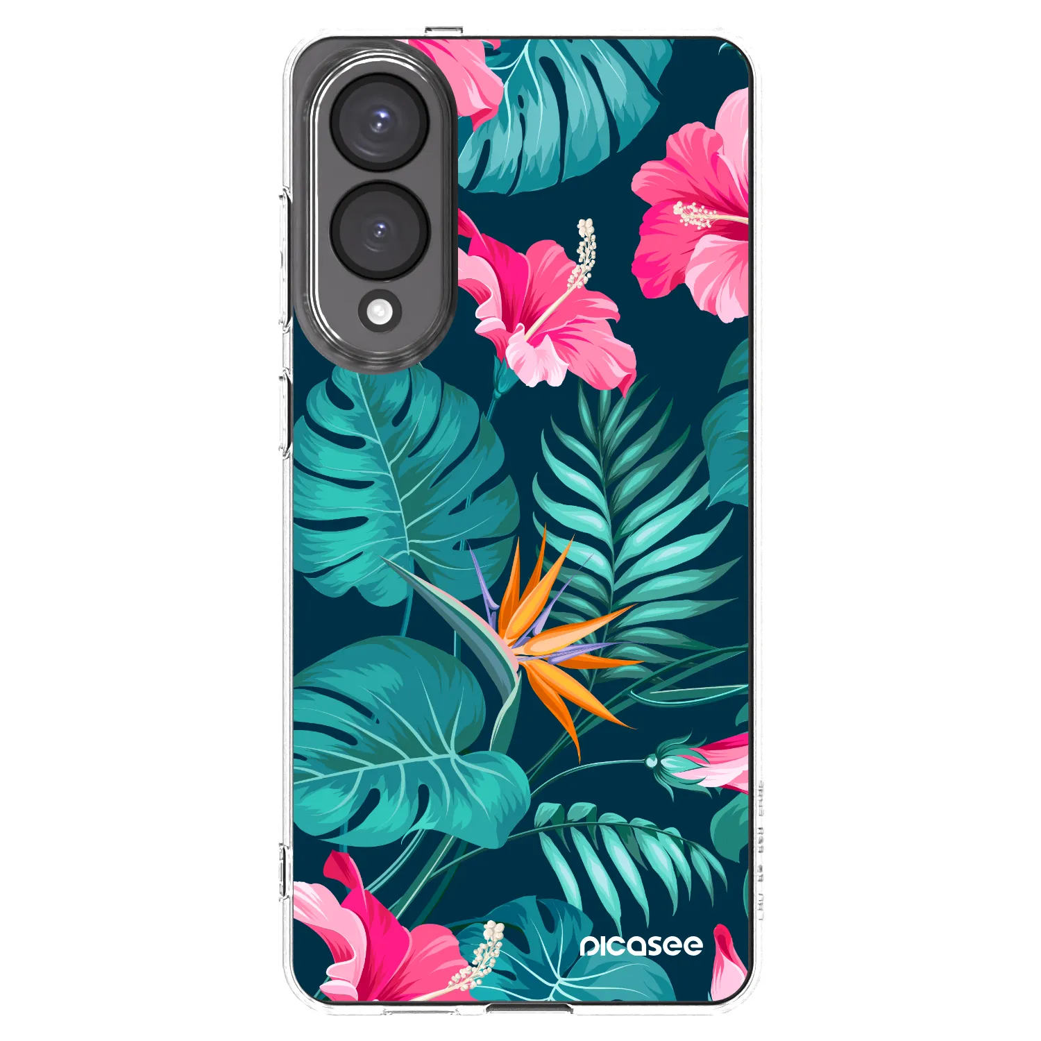 Picasee silikonska prozirna maskica za Samsung Galaxy S25 Edge 5G - Pink Monstera