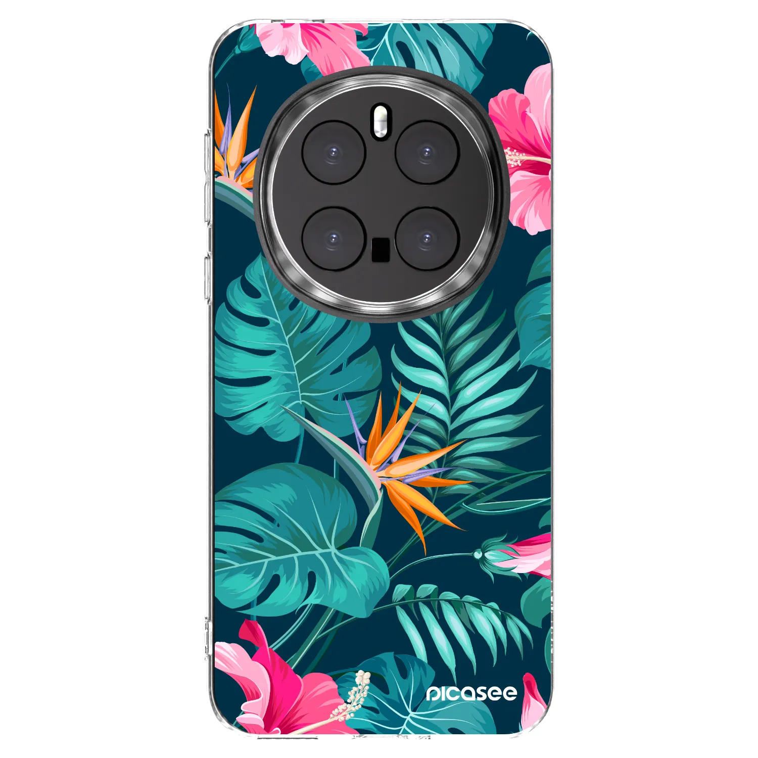 Picasee silikonska prozirna maskica za Honor Magic7 Pro 5G - Pink Monstera