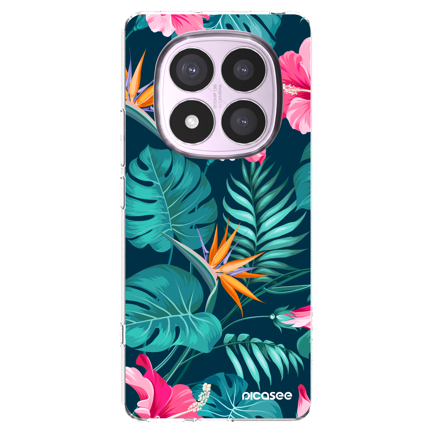 Picasee silikonska prozirna maskica za Xiaomi Redmi Note 14 Pro 4G - Pink Monstera