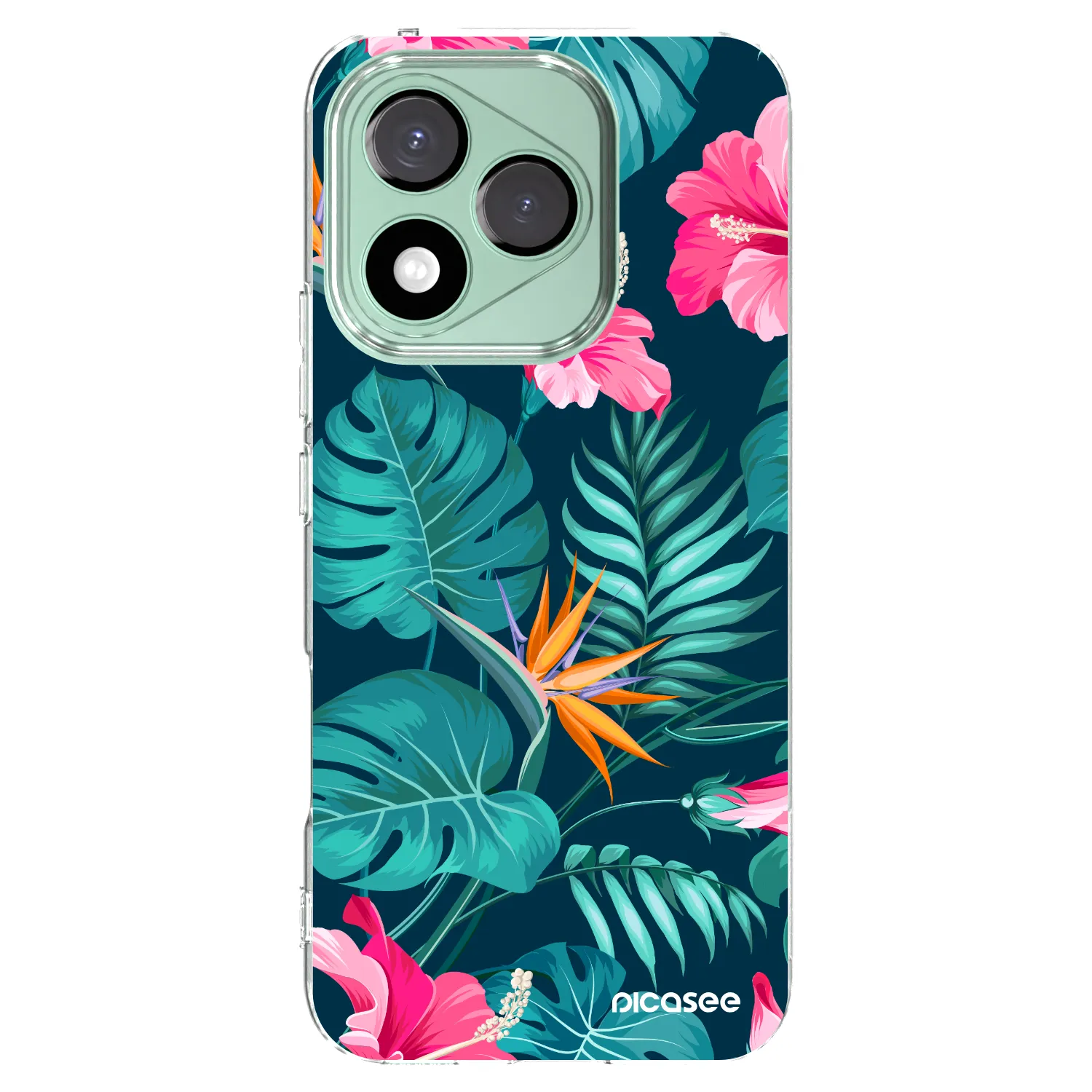 Picasee silikonska prozirna maskica za Honor 400 Lite 5G - Pink Monstera