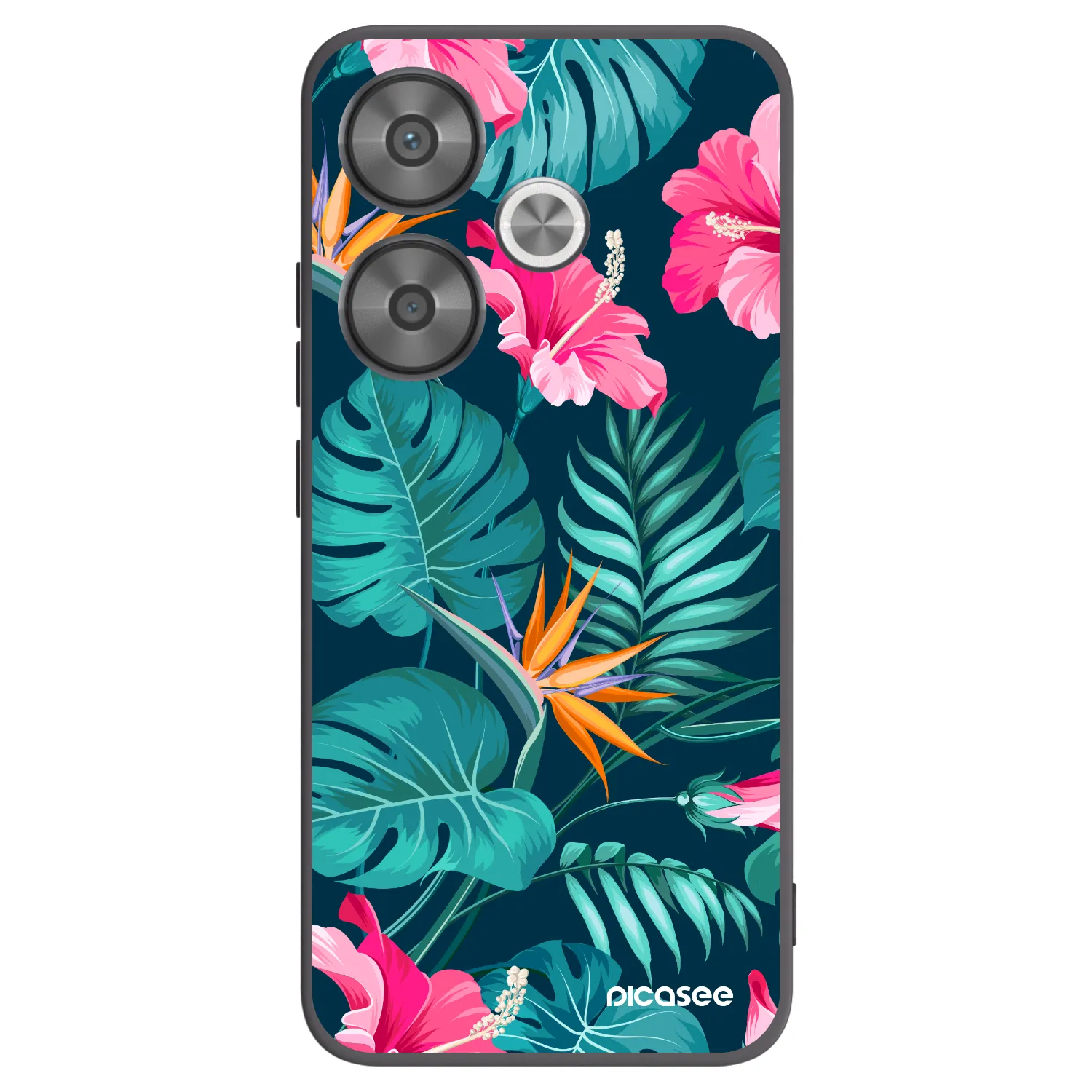 Picasee crna silikonska maskica za Xiaomi Poco F6 - Pink Monstera