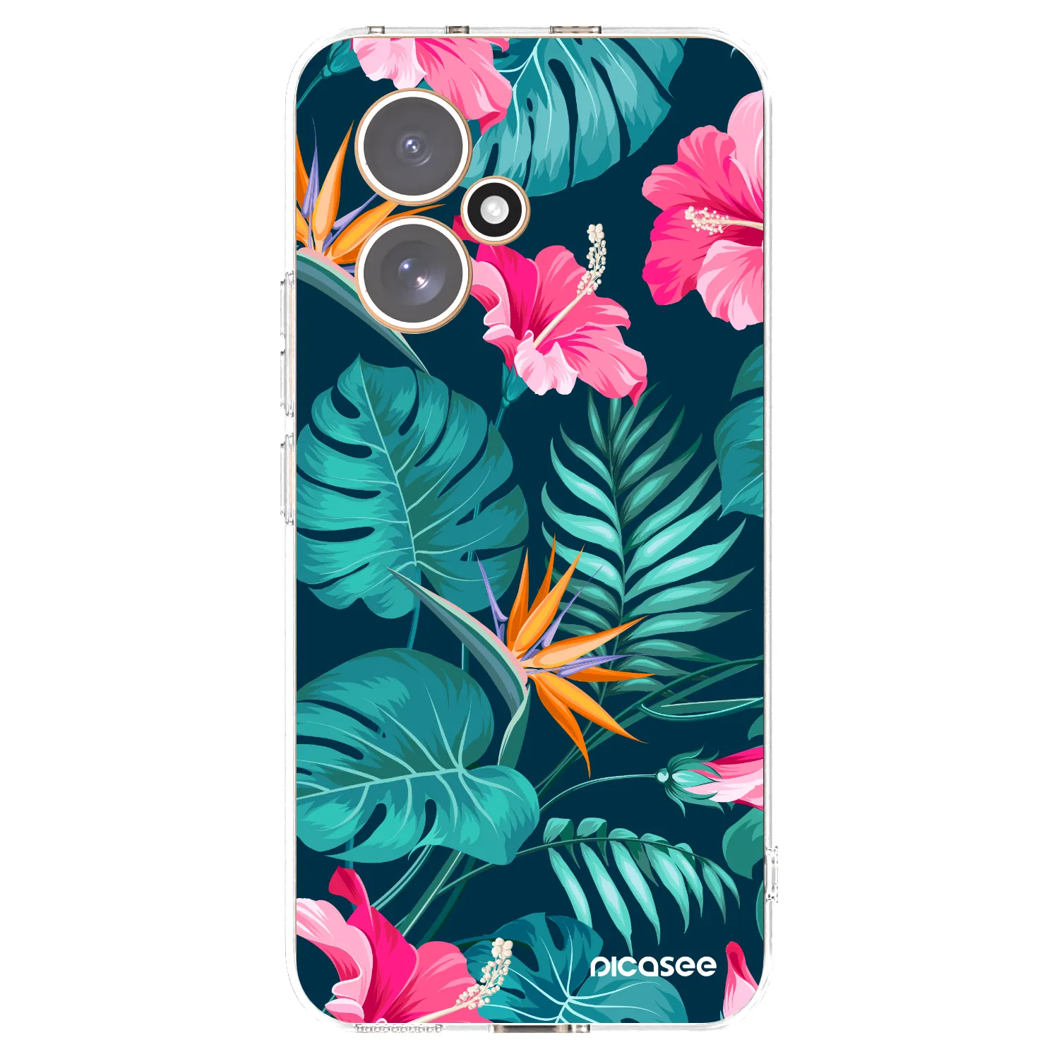 Picasee silikonska prozirna maskica za Honor 400 5G - Pink Monstera