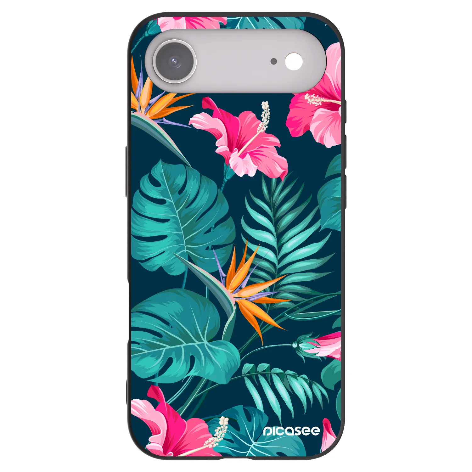 Picasee crna silikonska maskica za Apple iPhone Air - Pink Monstera