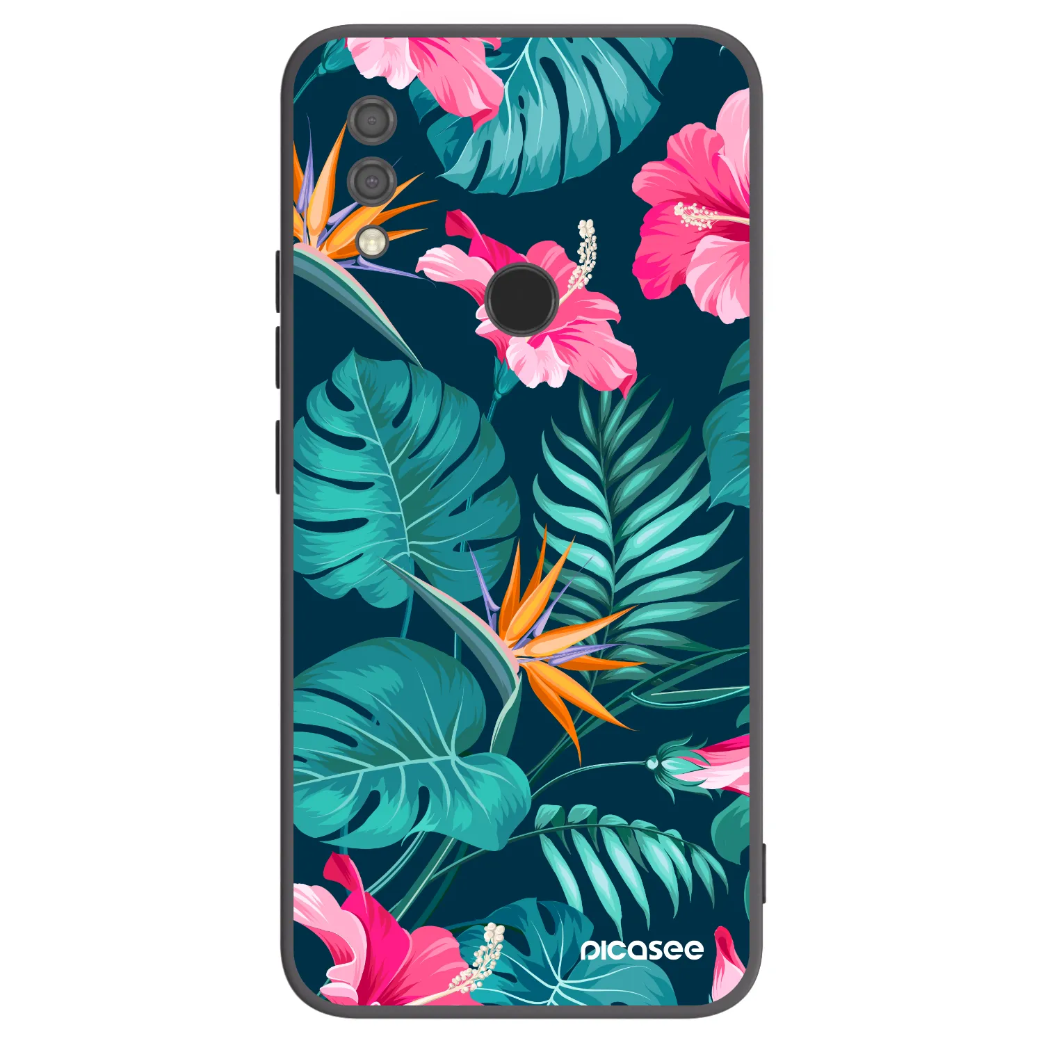 Picasee crna silikonska maskica za Xiaomi Redmi 7 - Pink Monstera
