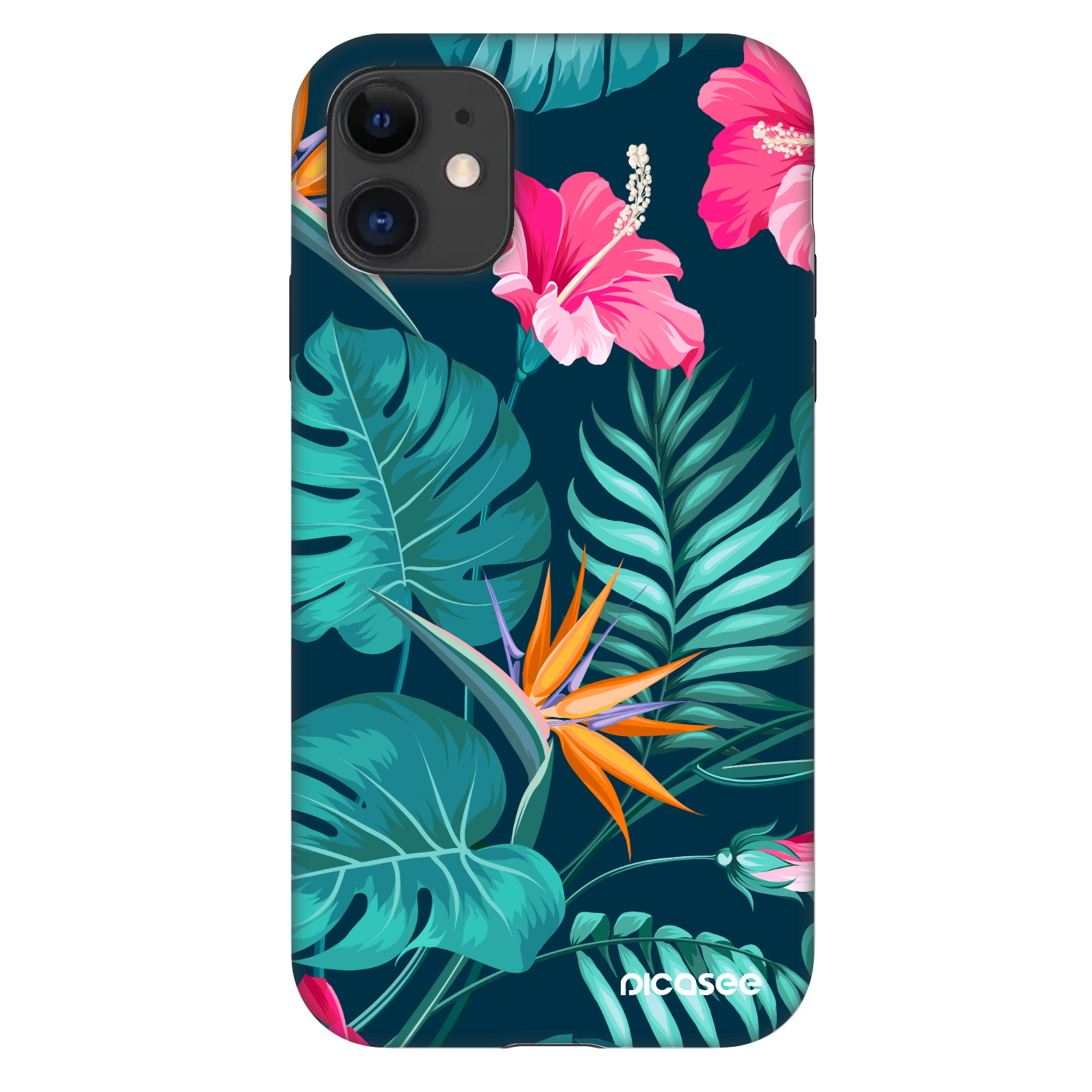 Picasee Fashion Case za Apple iPhone 11 - Pink Monstera