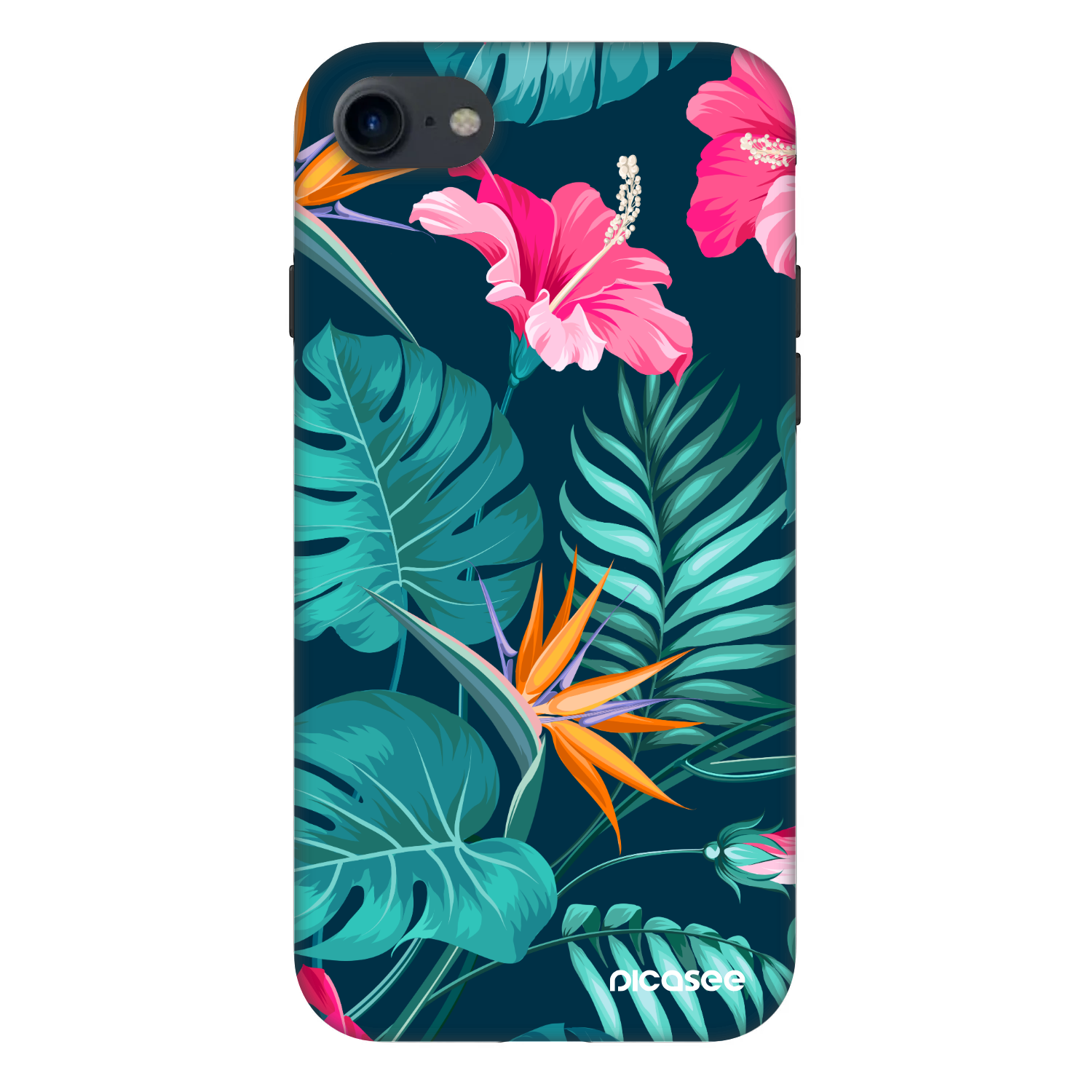 Picasee Fashion Case za Apple iPhone SE 2022 - Pink Monstera