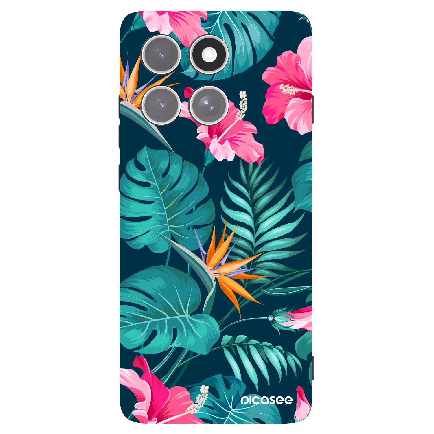 Picasee crna silikonska maskica za Motorola Edge 60 Pro - Pink Monstera