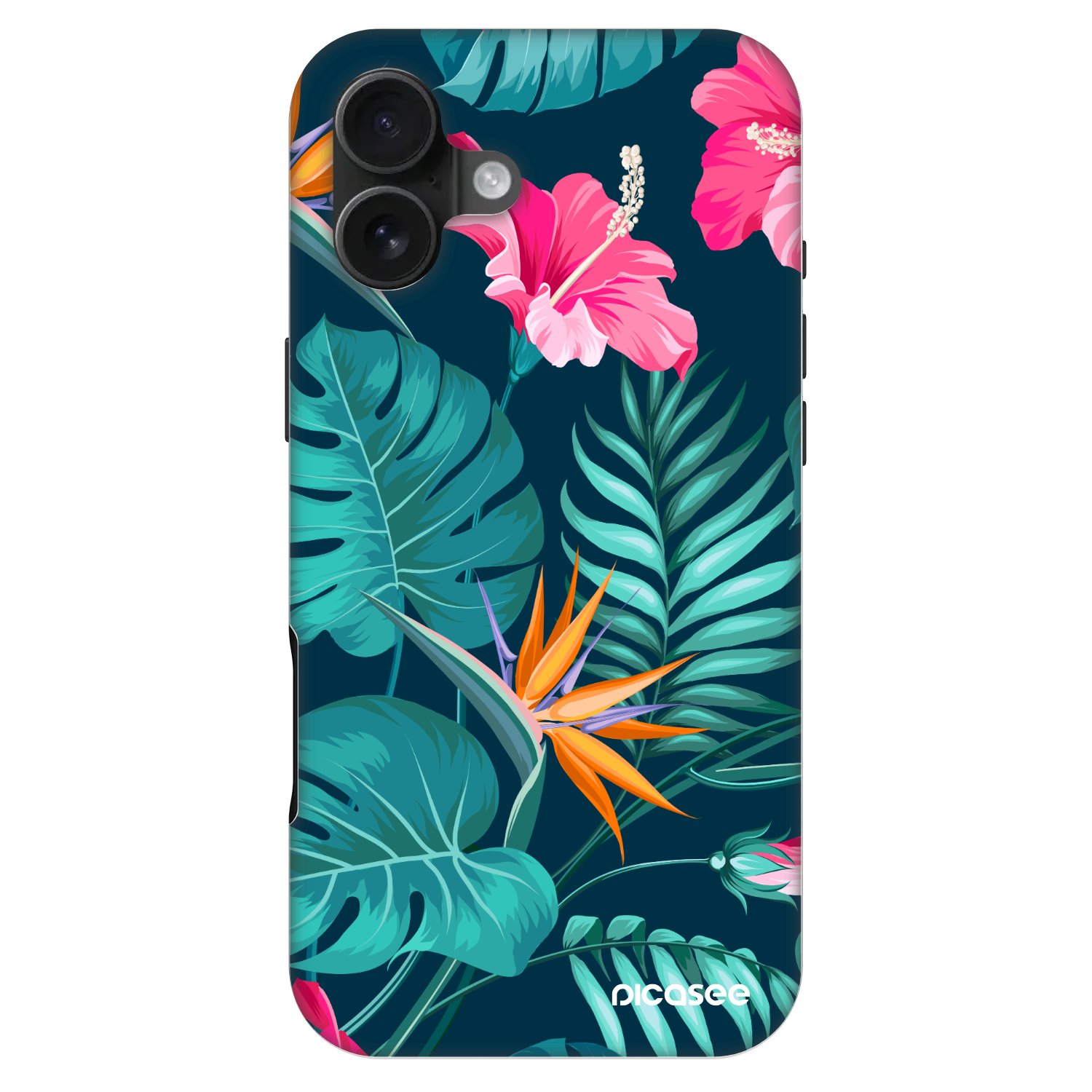 Picasee Fashion Case MagSafe za Apple iPhone 16 Plus - Pink Monstera