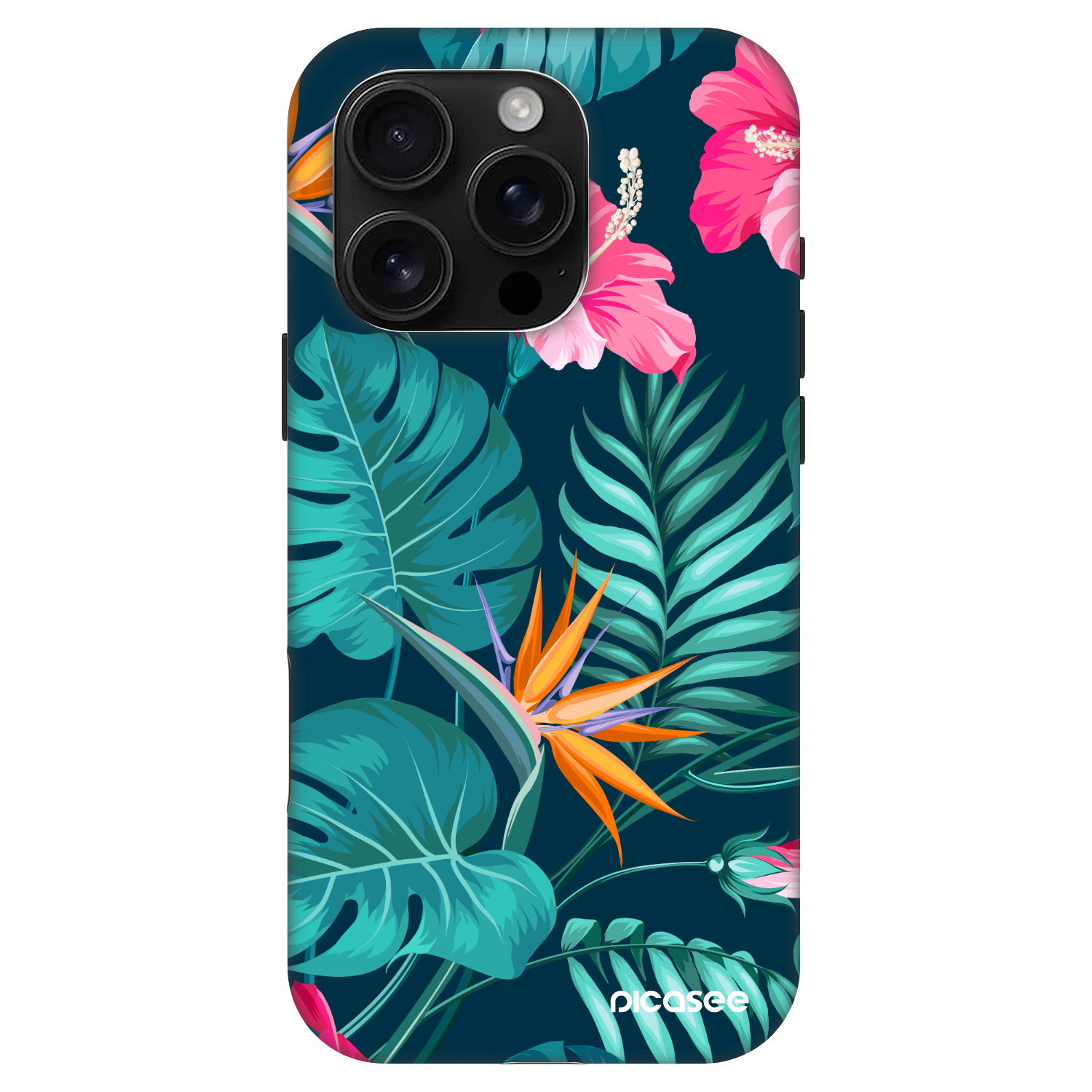 Picasee Fashion Case MagSafe za Apple iPhone 16 Pro - Pink Monstera
