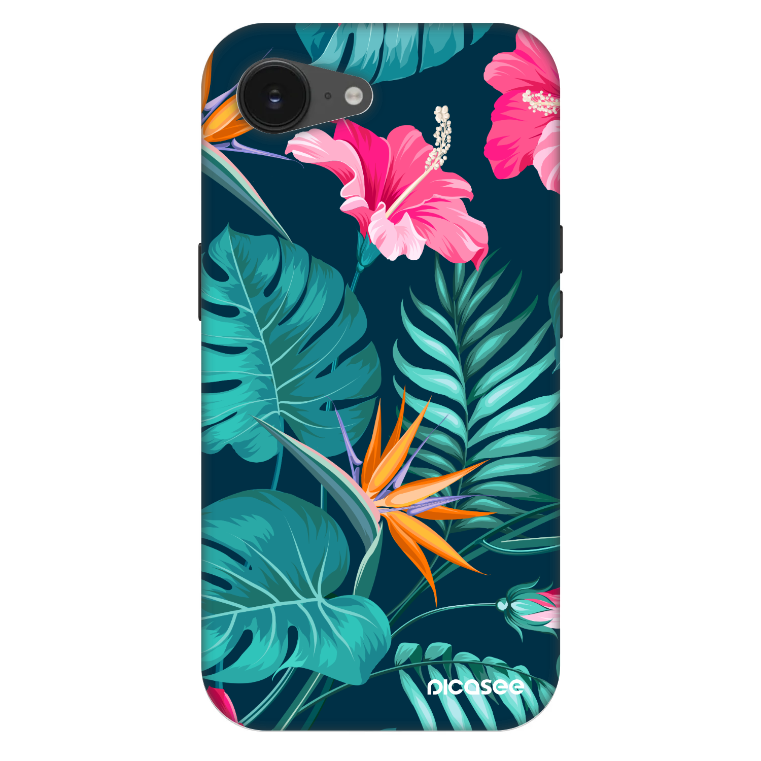 Picasee Fashion Case MagSafe za Apple iPhone 16e - Pink Monstera