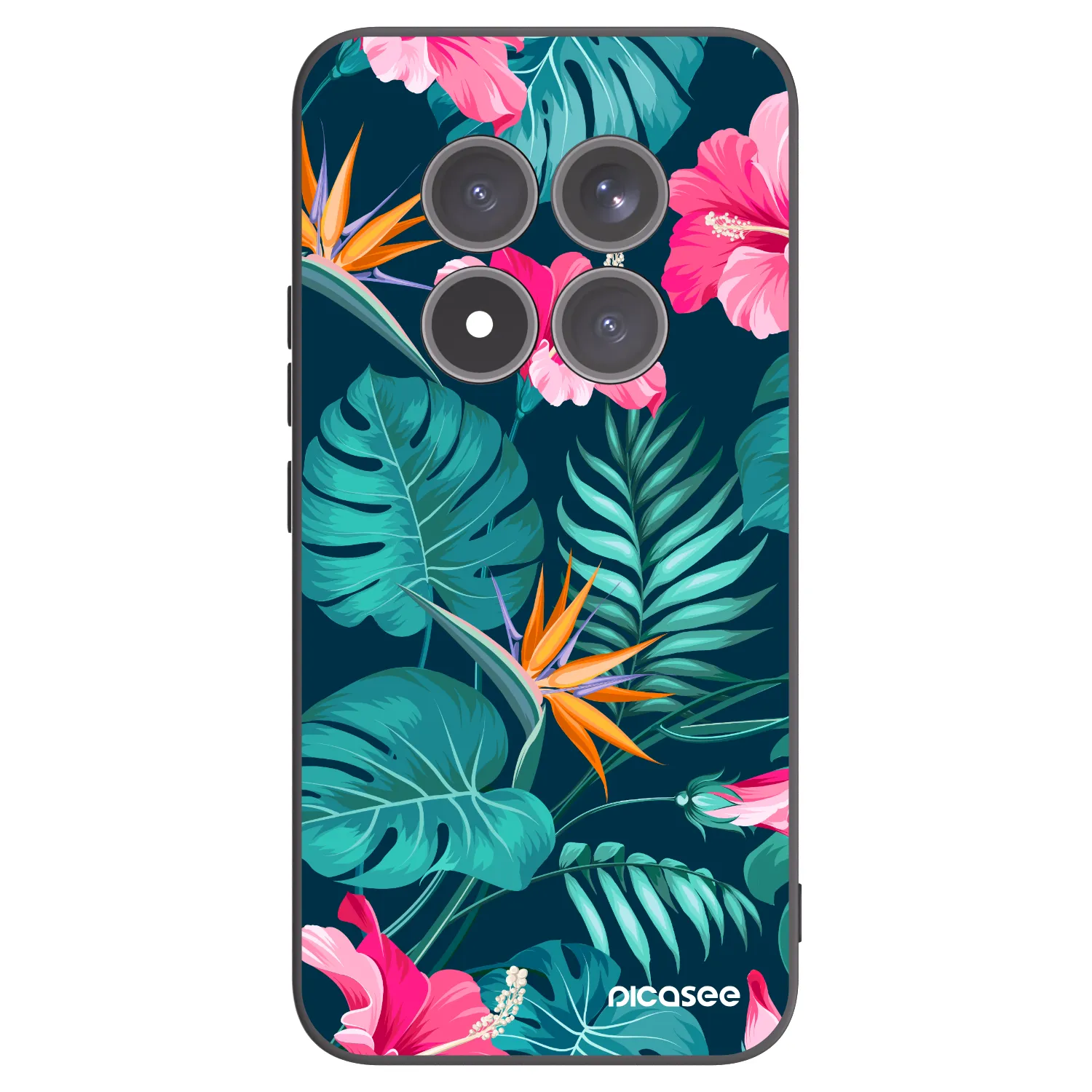 Picasee crna silikonska maskica za Xiaomi Redmi Note 15 Pro+ - Pink Monstera