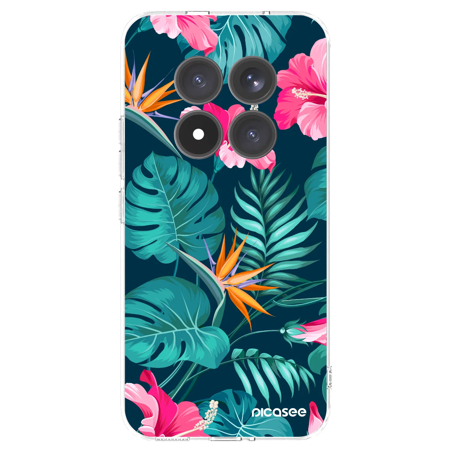 Picasee silikonska prozirna maskica za Xiaomi Redmi Note 15 Pro+ - Pink Monstera