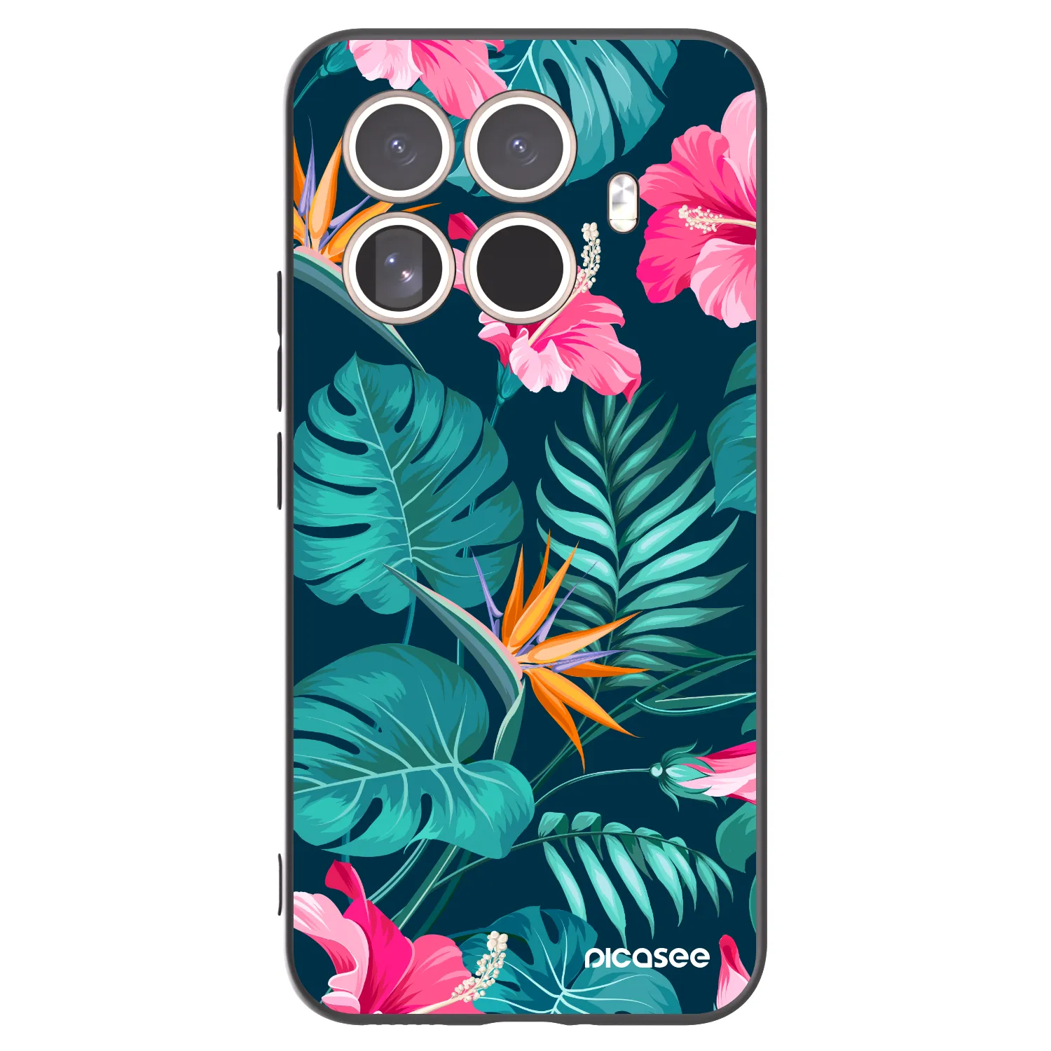 Picasee crna silikonska maskica za Xiaomi 15T Pro - Pink Monstera