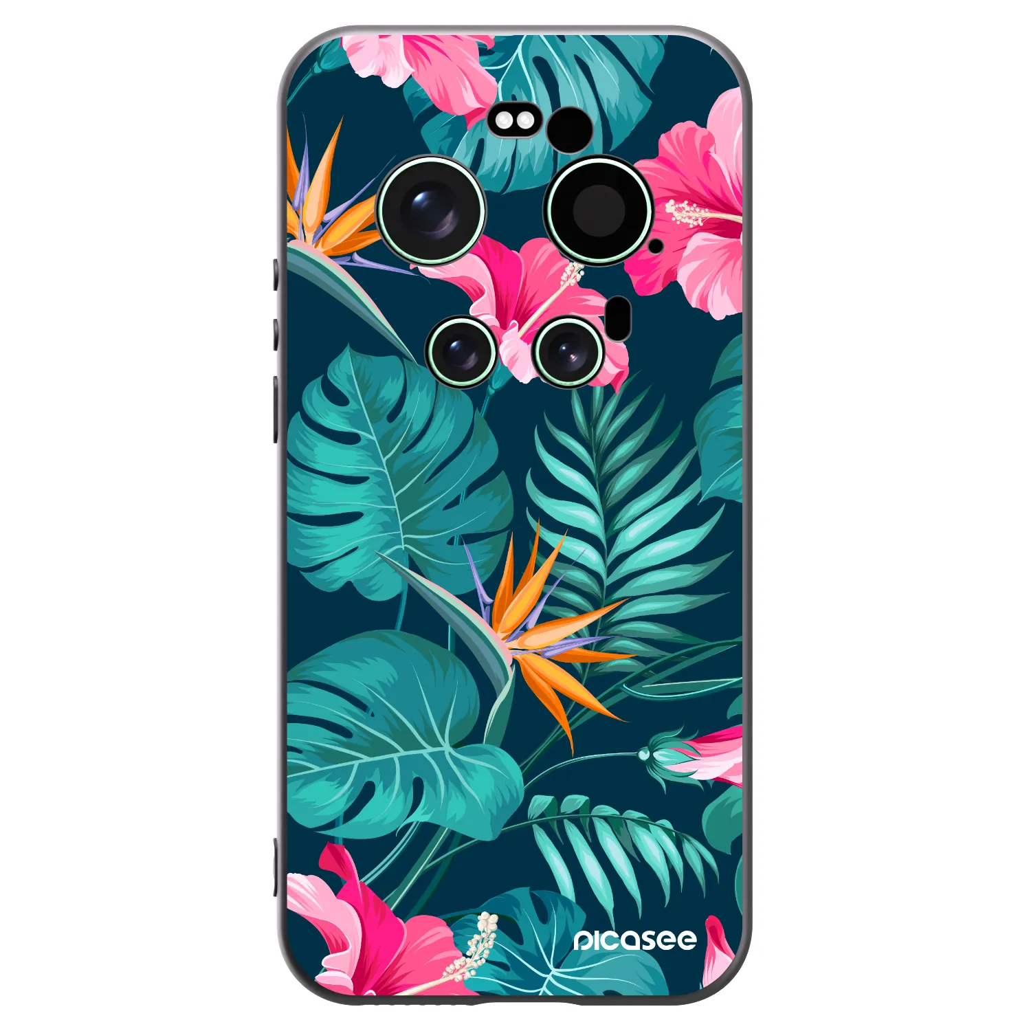 Picasee crna silikonska maskica za Xiaomi 17 Ultra - Pink Monstera