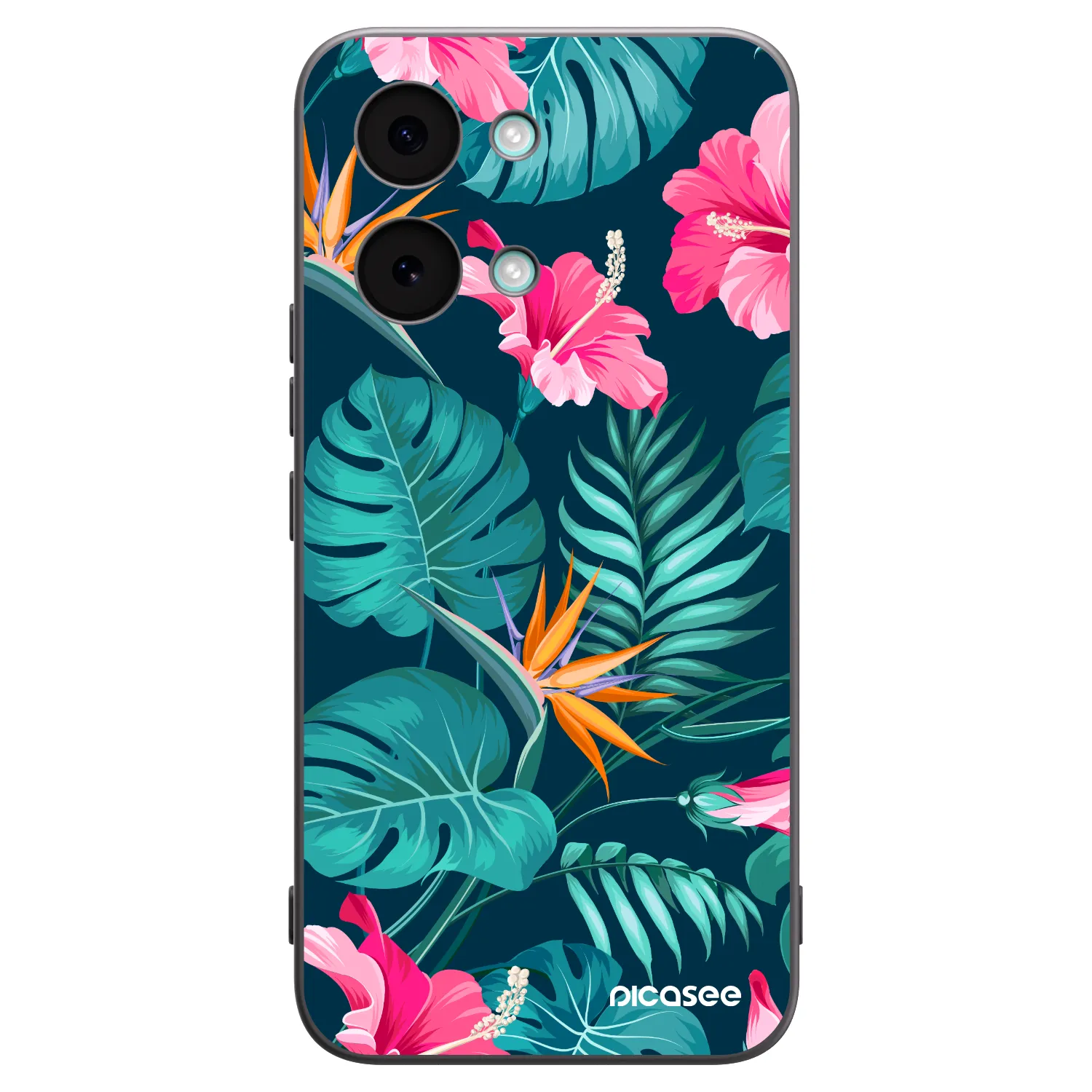 Picasee crna silikonska maskica za Xiaomi Poco X8 Pro Max - Pink Monstera
