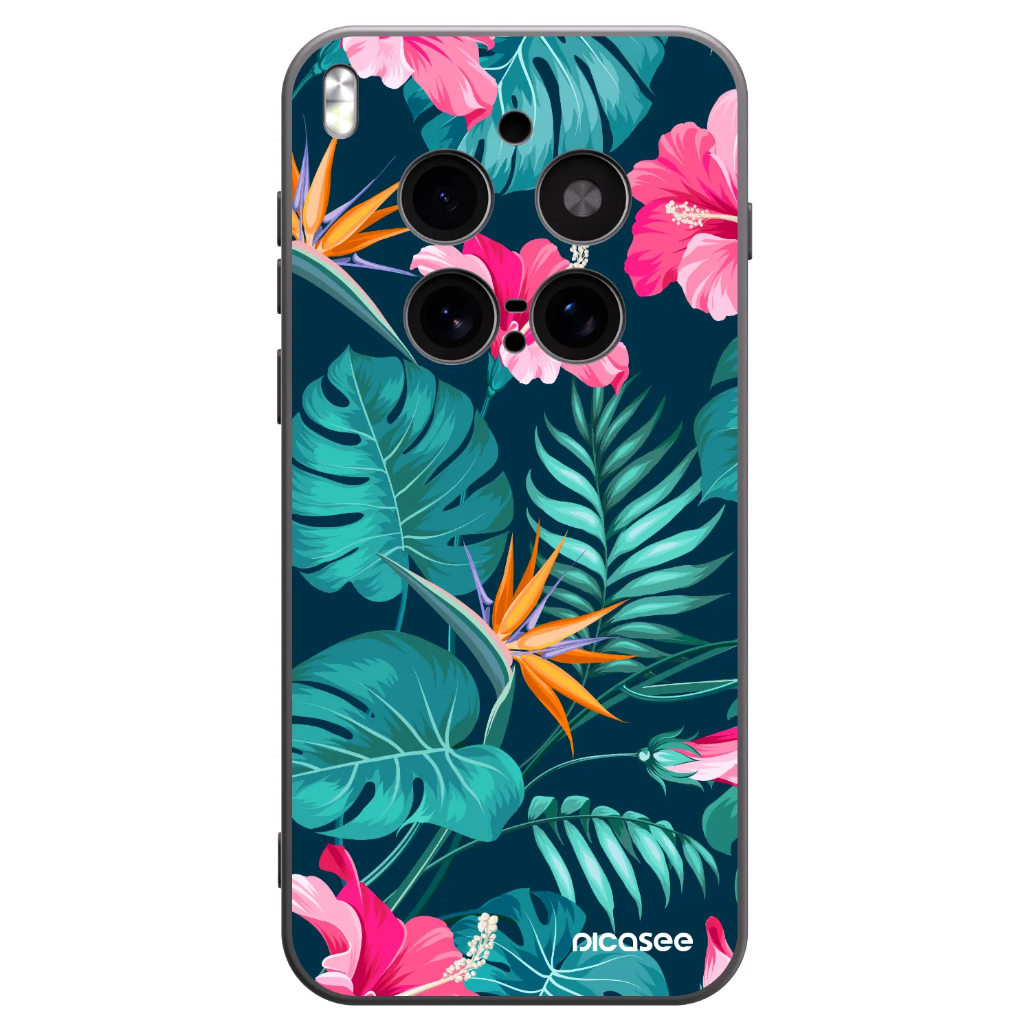 Picasee crna silikonska maskica za Vivo X300 Pro - Pink Monstera
