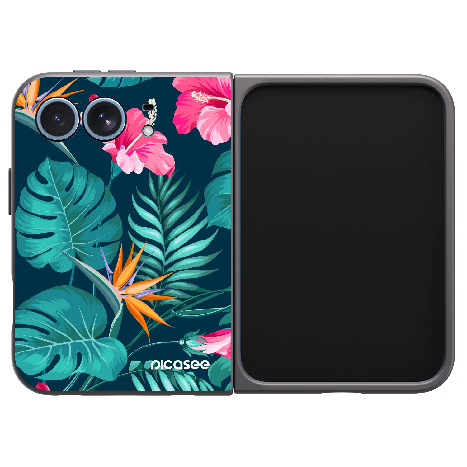 Picasee crna silikonska maskica za Apple iPhone Ultra - Pink Monstera