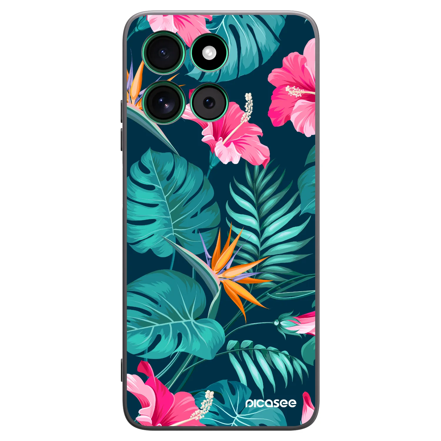 Picasee crna silikonska maskica za Motorola Moto G57 Power - Pink Monstera